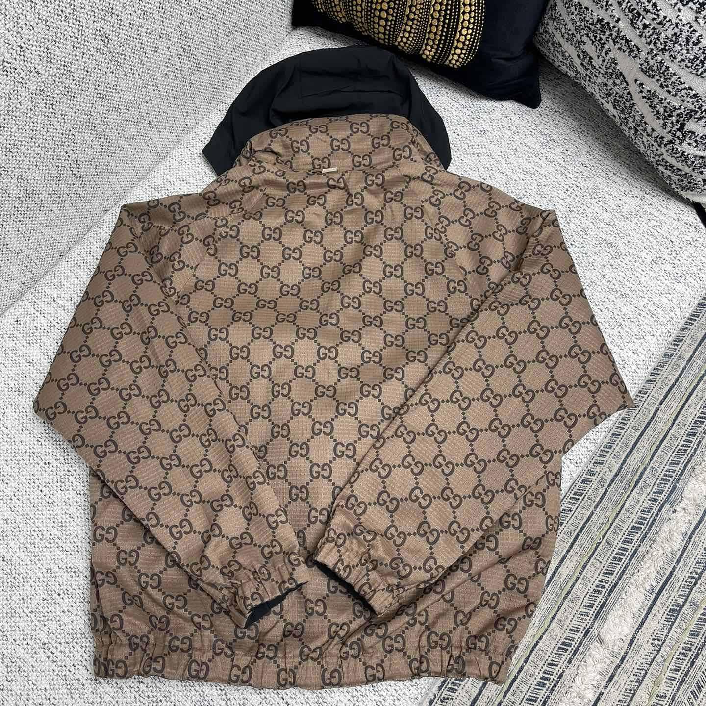 Gucci Reversible Monogrammed Shell Hooded Jacket - DesignerGu