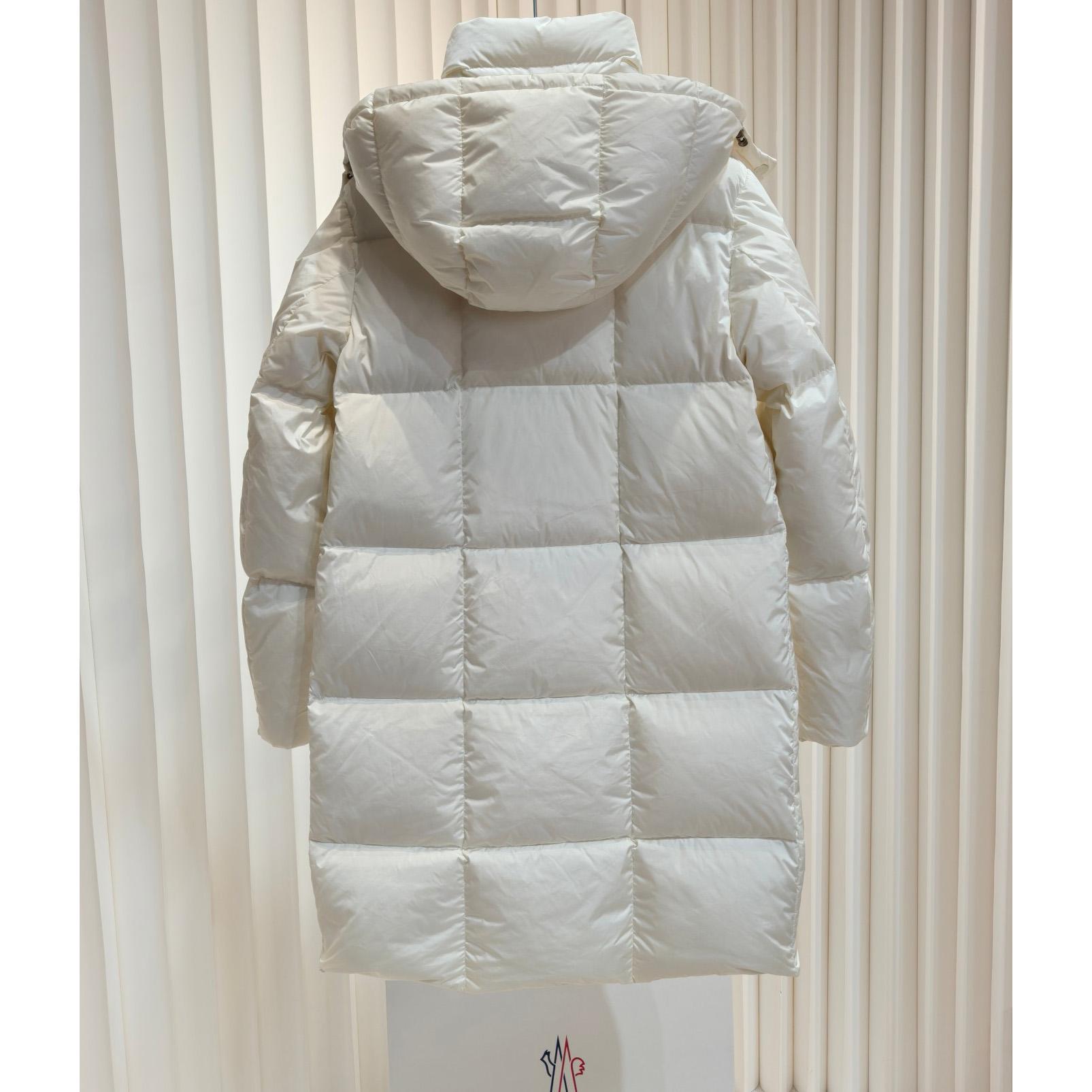Moncler Litte Square-Quilted Hooded Long Down Jacket - DesignerGu