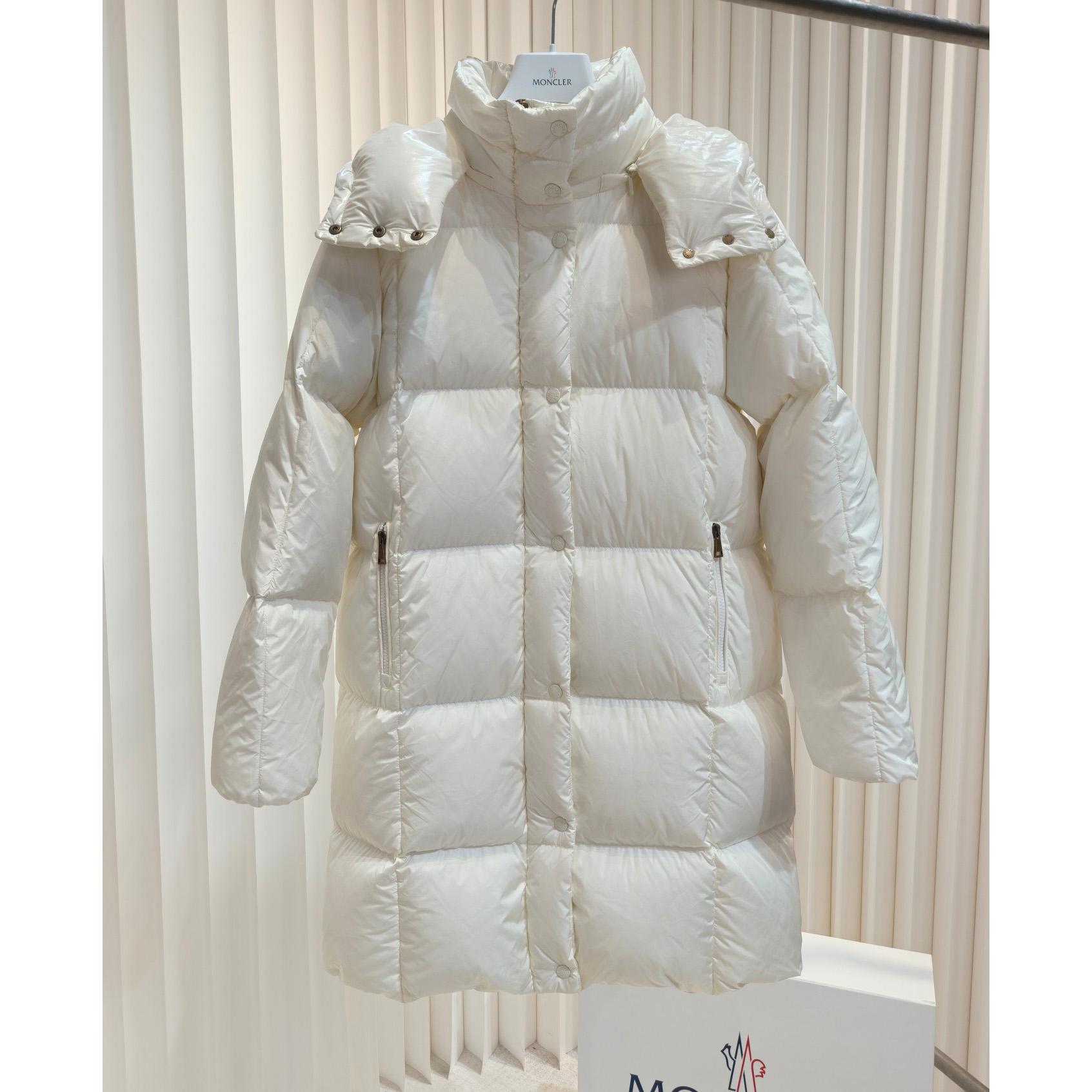 Moncler Litte Square-Quilted Hooded Long Down Jacket - DesignerGu