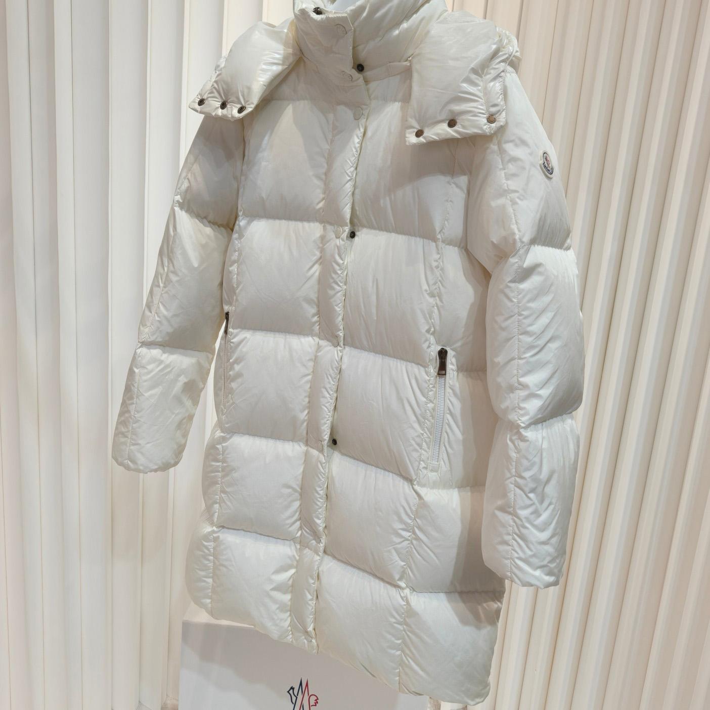 Moncler Litte Square-Quilted Hooded Long Down Jacket - DesignerGu
