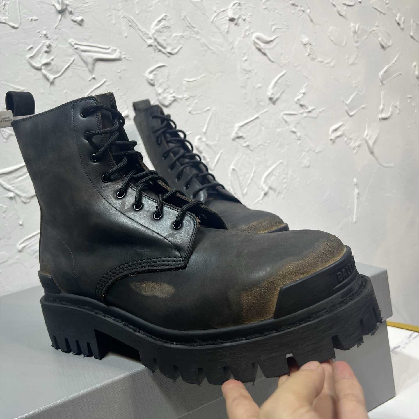 Balenciaga Strike Boot 'Worn-Out - Black Brown' - DesignerGu