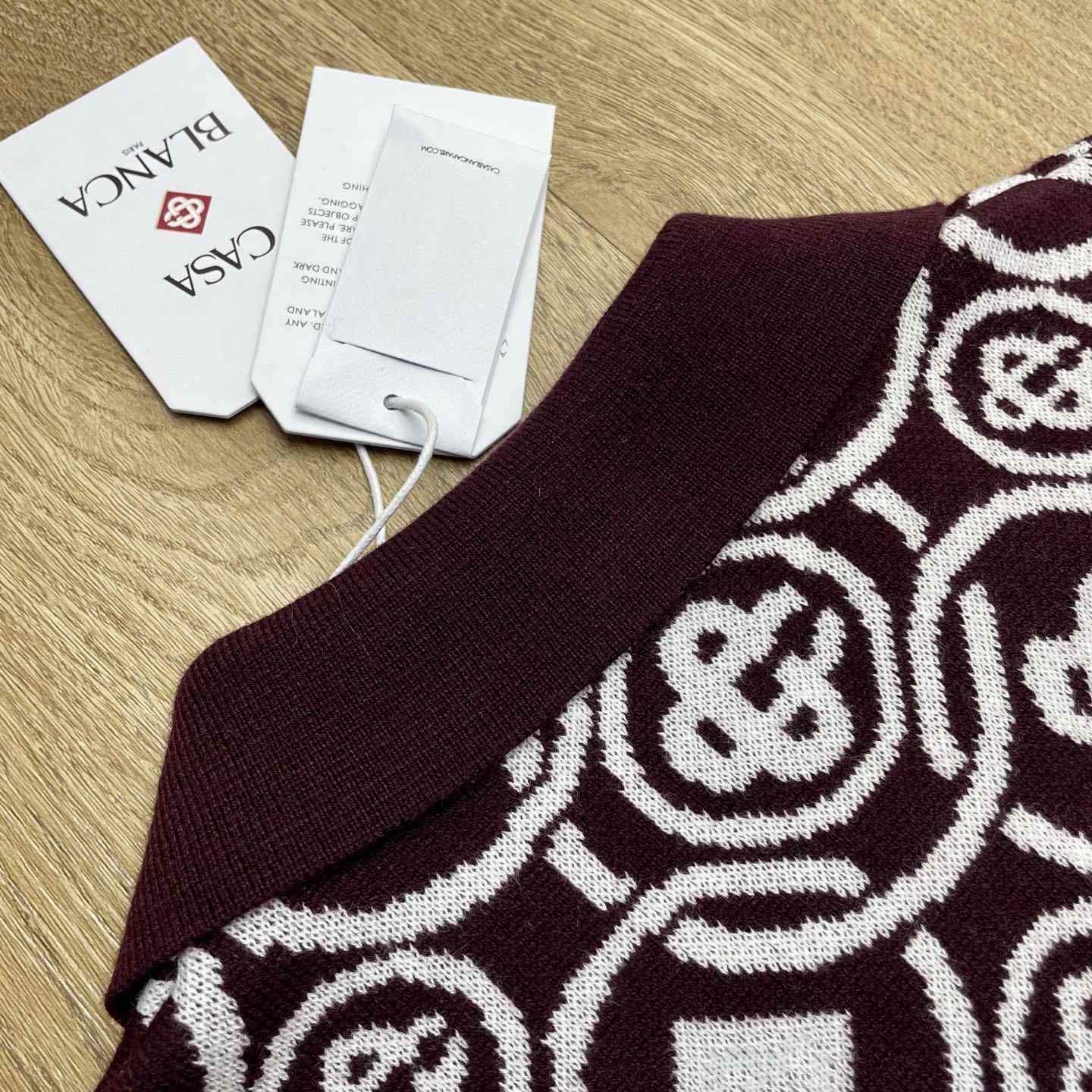 Casablanca Monogram Cotton Knit Polo shirt    Z6027 - DesignerGu