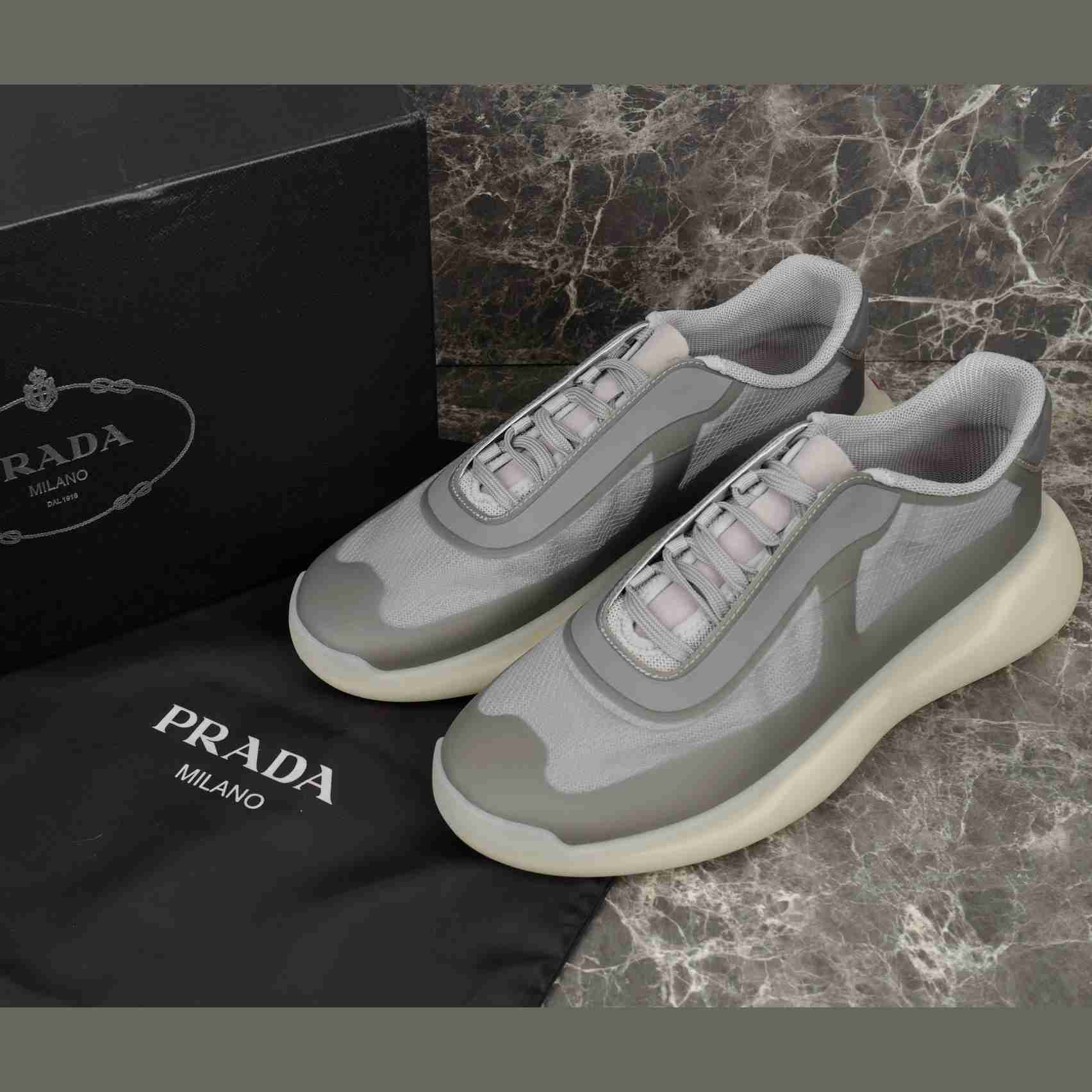 Prada America's Cup Re-Nylon And Bike Fabric Sneakers - DesignerGu