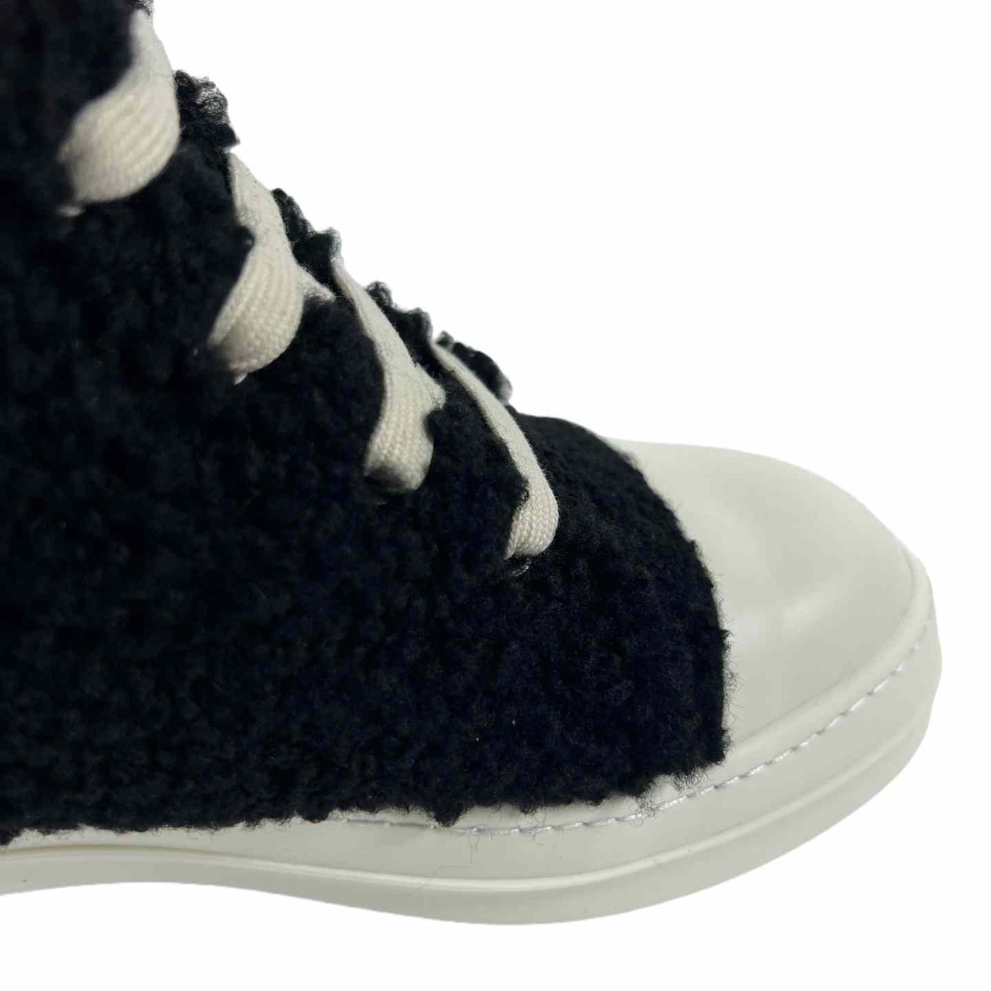 Rick Owens Fur High Top Sneakers - DesignerGu