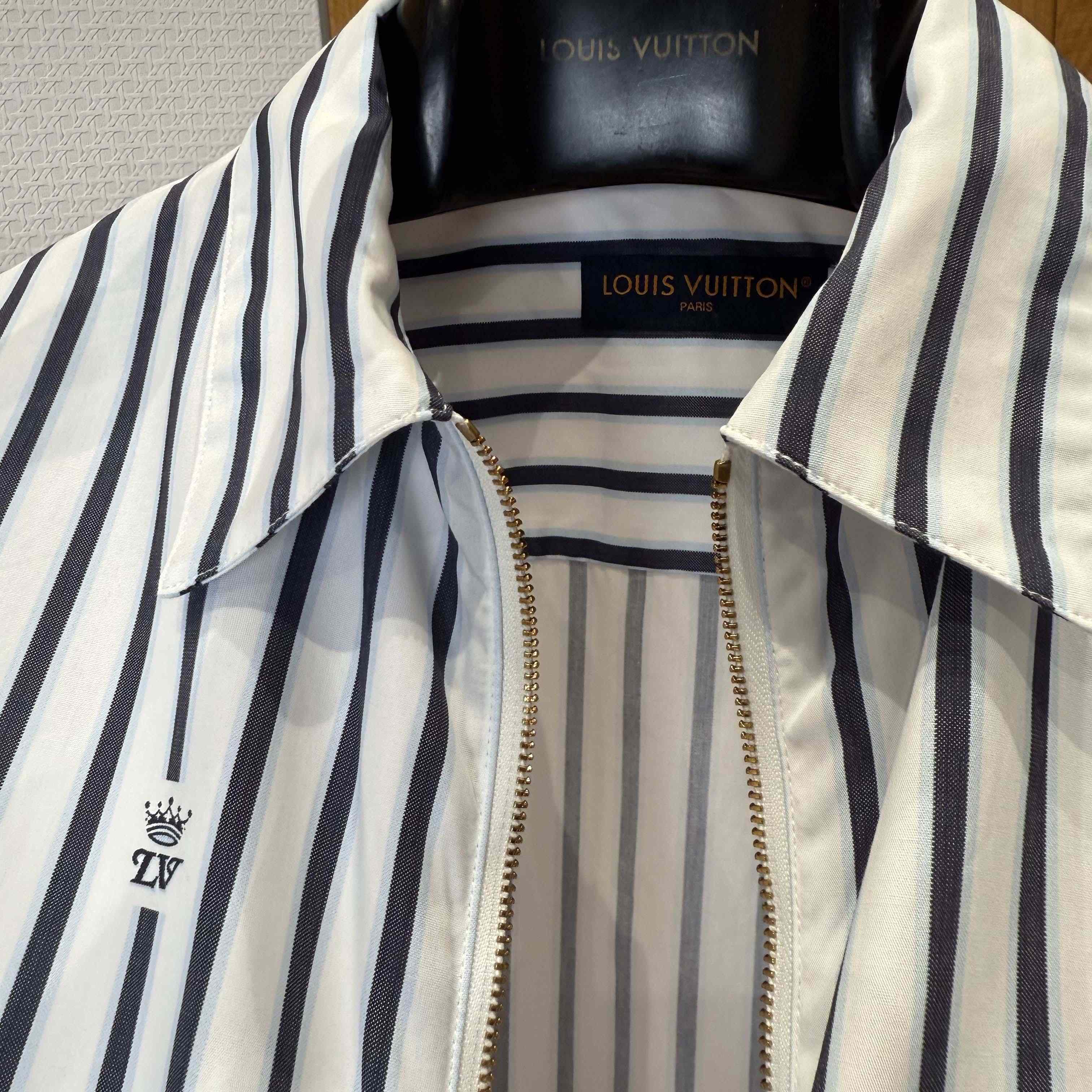 Louis Vuitton Long-Sleeved Zip-Up Shirt    1AIKA2 - DesignerGu