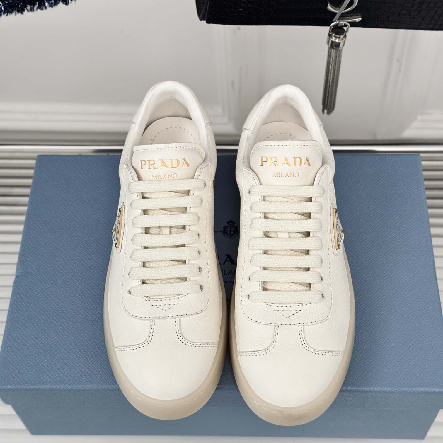 Prada Leather Sneaker - DesignerGu