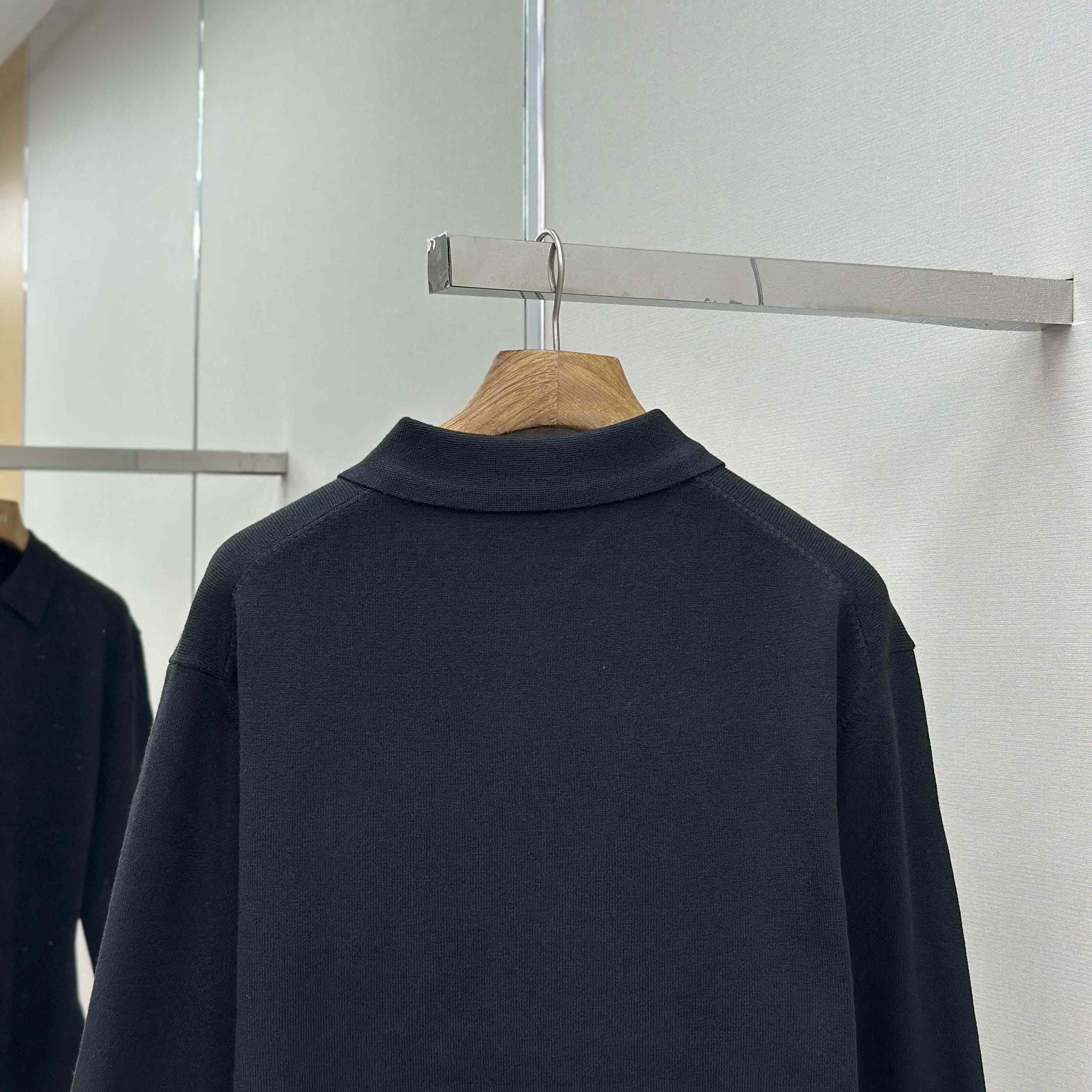 Prada Long-sleeved Superfine Wool Polo Sweater - DesignerGu