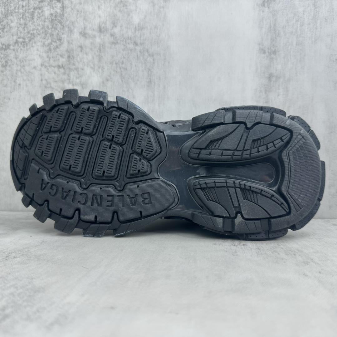 Balenciaga Track Signature Sneaker In Black And White - DesignerGu