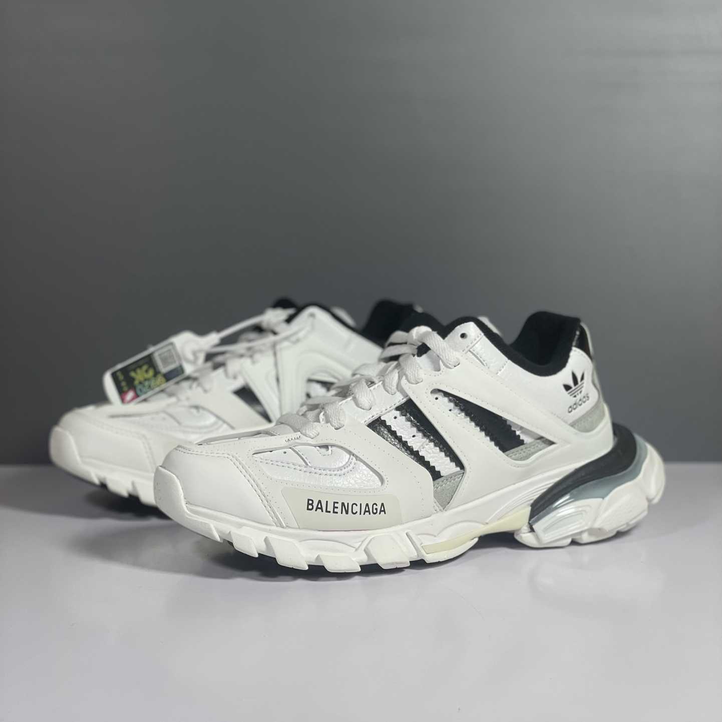 Adidas x Balenciaga Track Sneaker 'White Black' - DesignerGu