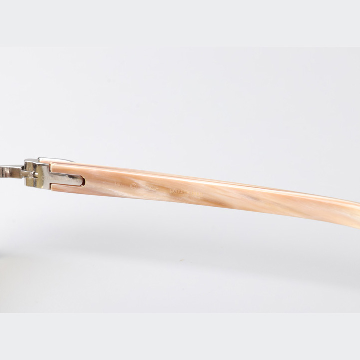 Cartier CT_3524012 White Buffalo Sunglasses In Silver Brown - DesignerGu