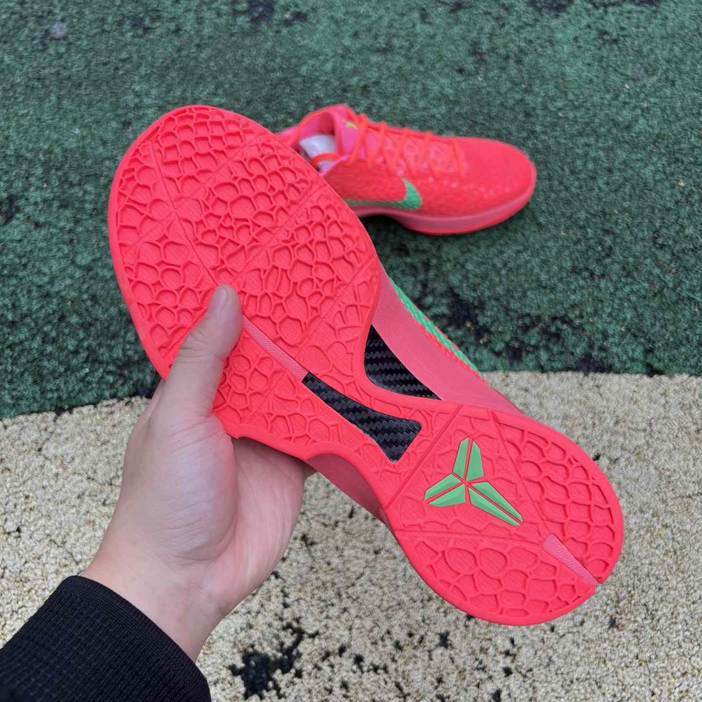 Nike Zoom Kobe 6 Protro “Reverse All-Star” Custom Basketball Shoes Red/Green  - DesignerGu