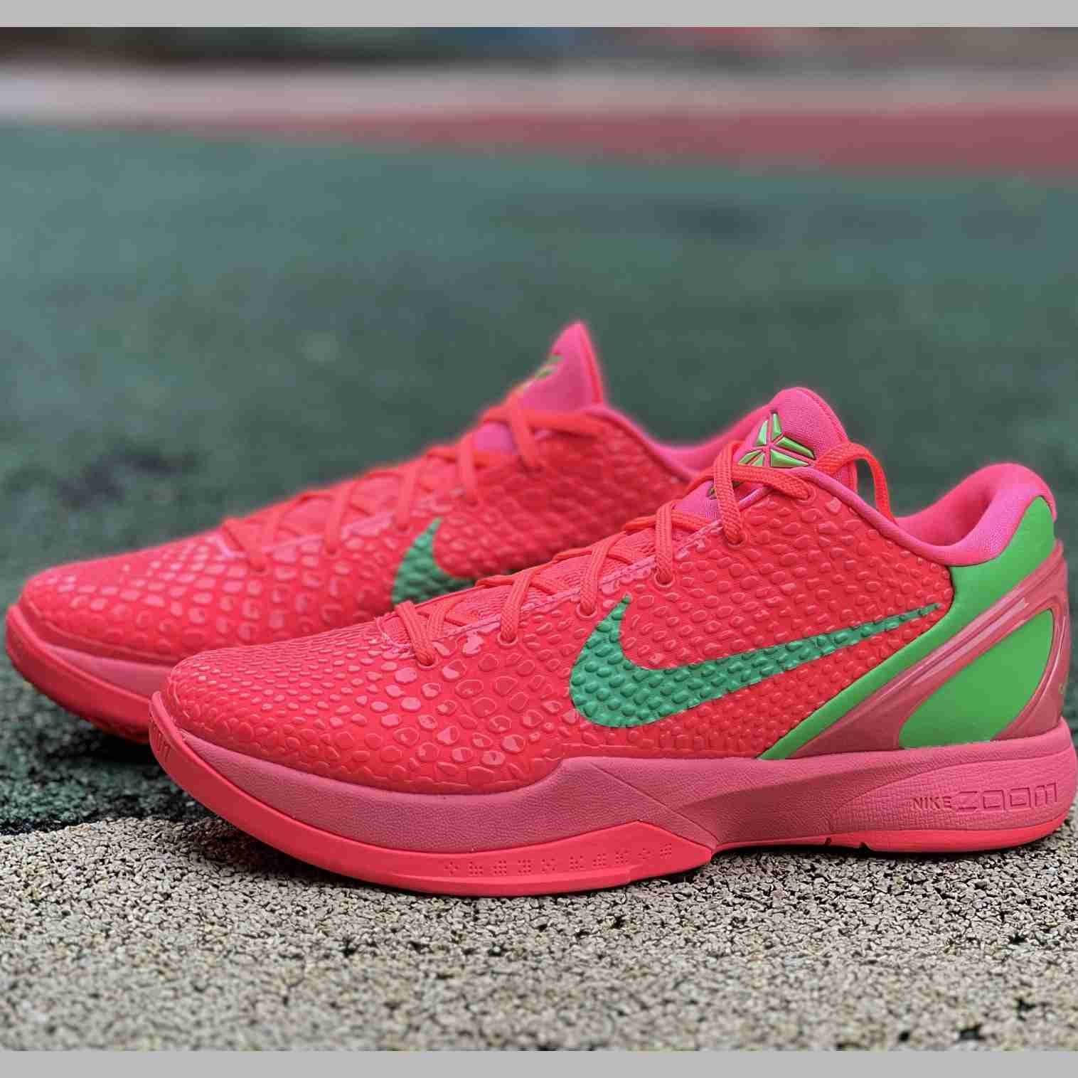 Nike Zoom Kobe 6 Protro “Reverse All-Star” Custom Basketball Shoes Red/Green  - DesignerGu