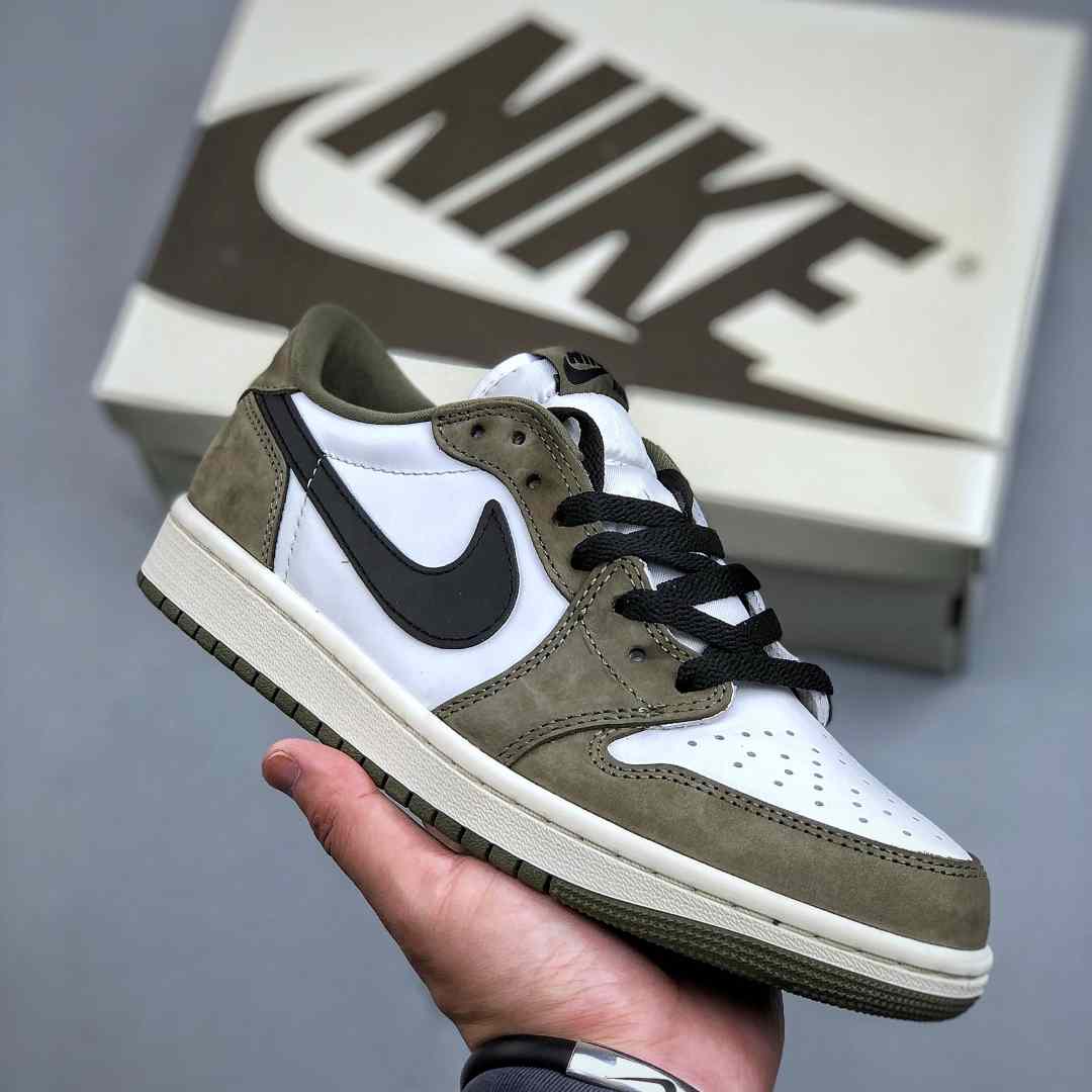 Air Jordan 1 Low OG “Medium Olive” HQ6998-200 - DesignerGu