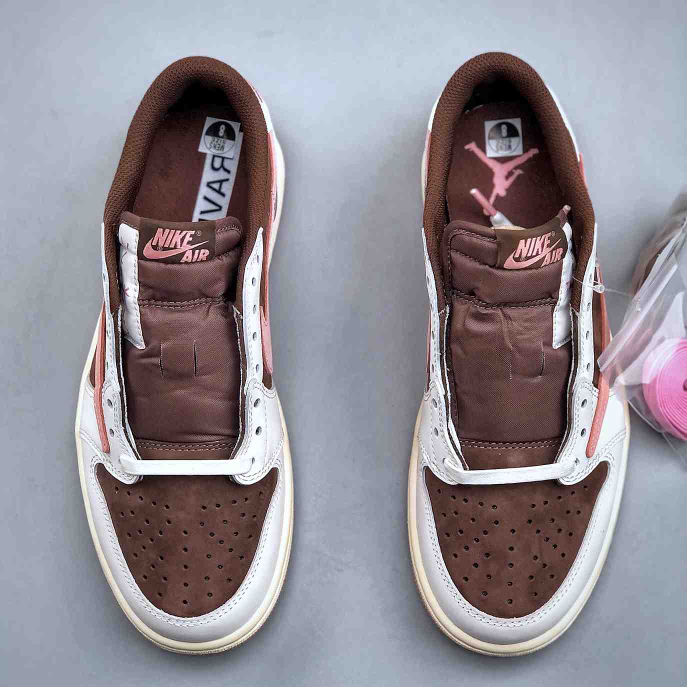 Travis Scott x Air Jordan 1 Low OG “Pink Reverse Swoosh” – Style Code DZ4137-206 - DesignerGu