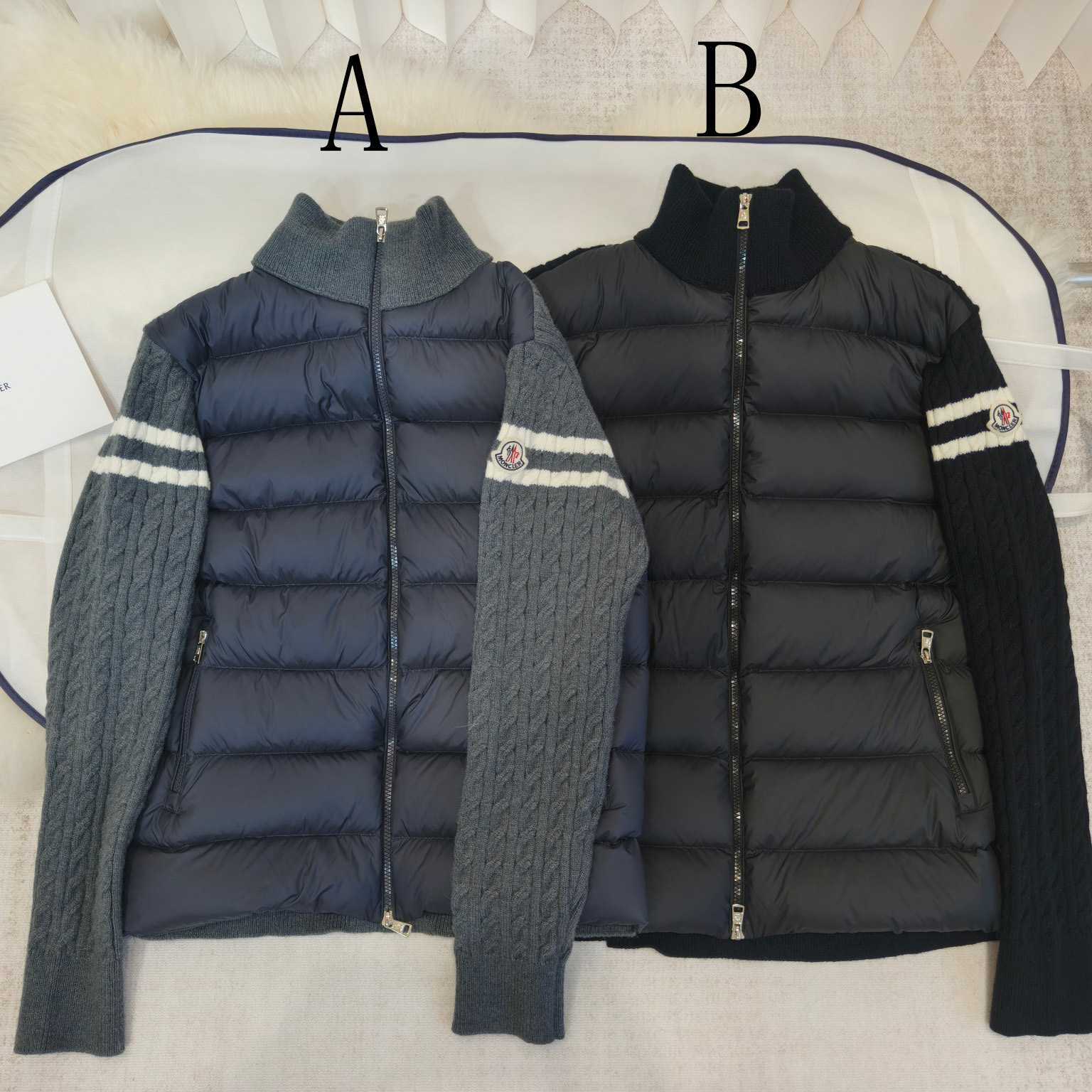 Moncler Padded Wool Zip-Up Cardigan - DesignerGu