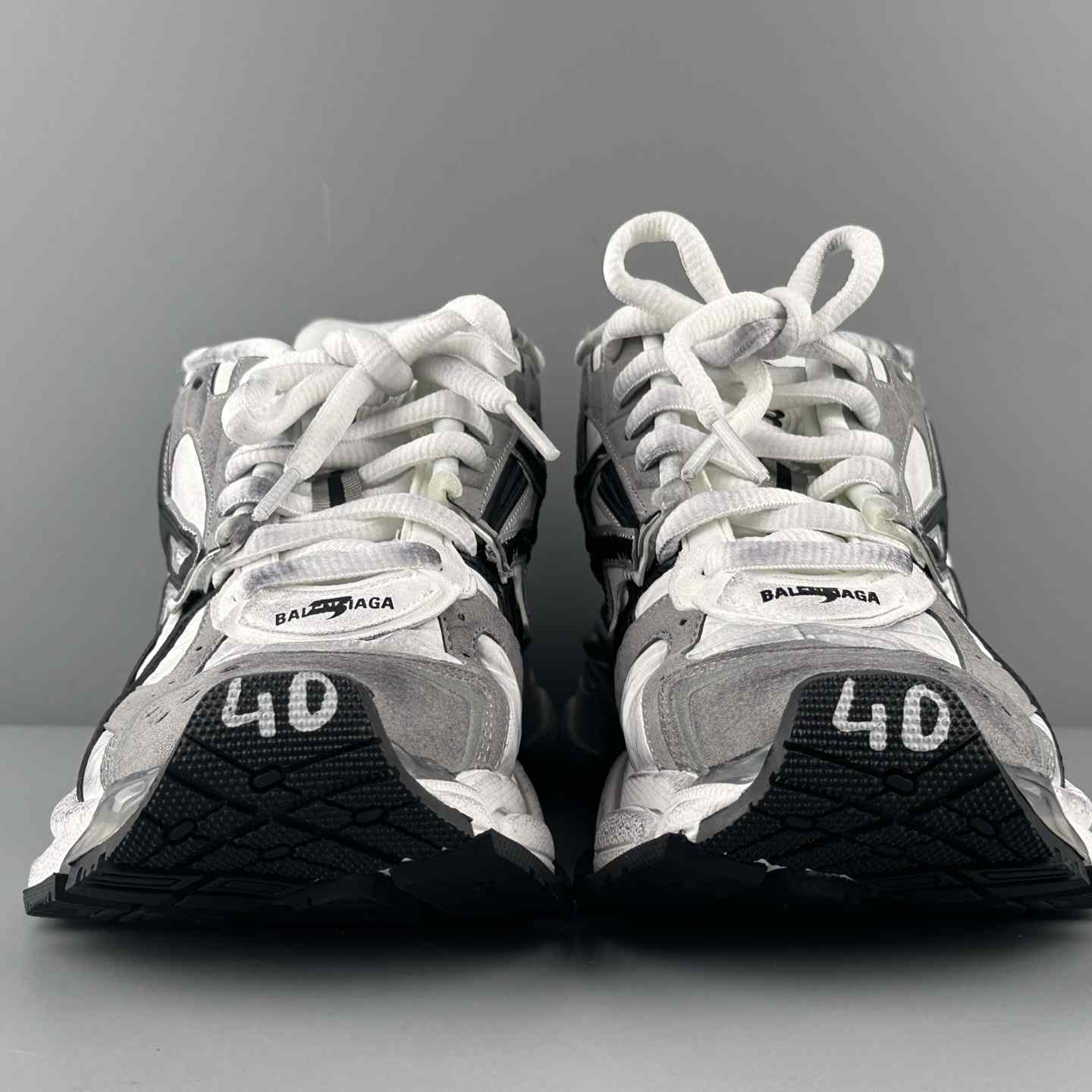 Balenciaga Runner Sneaker In Grey, White And Black - DesignerGu