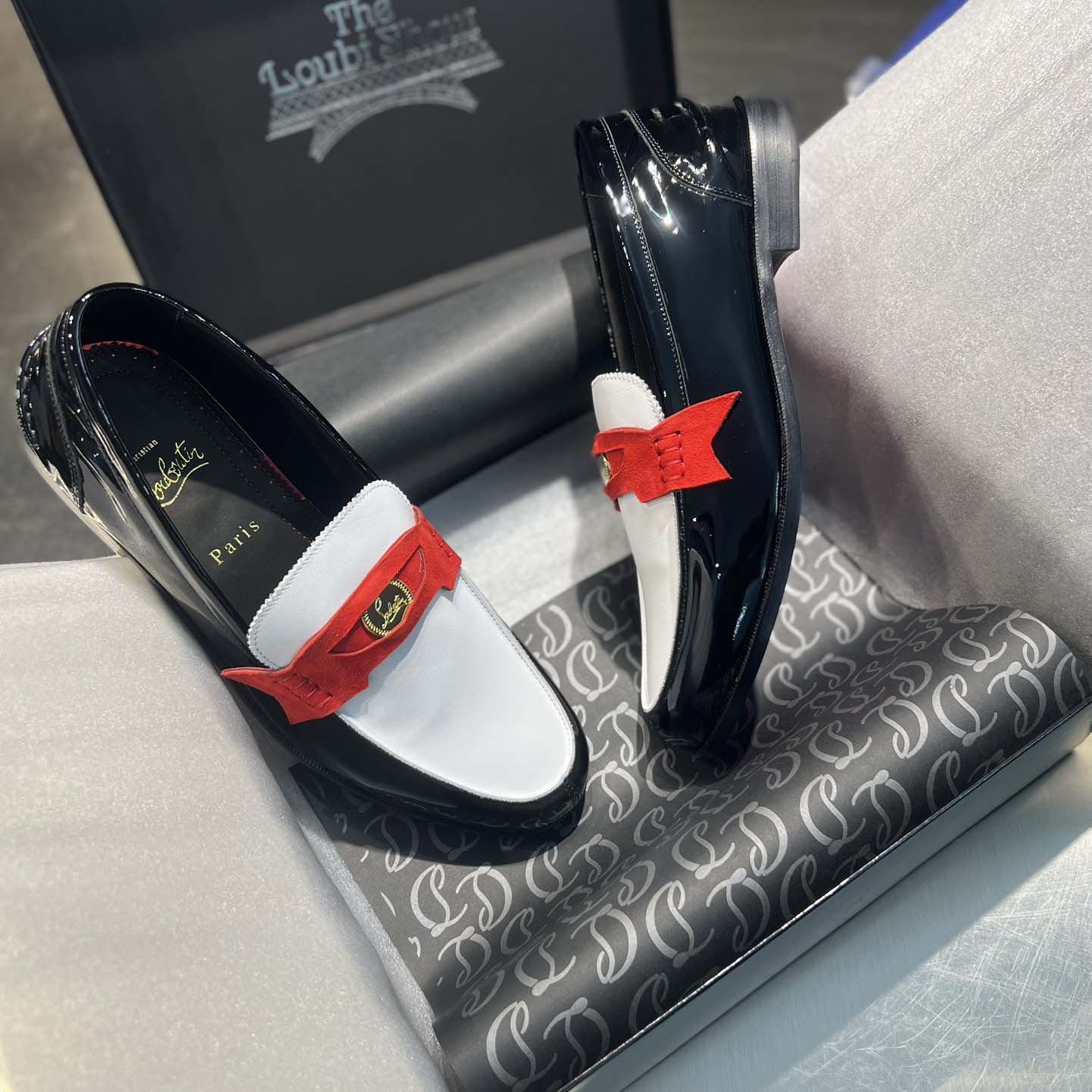 Christian Louboutin Penny Loafers - Patent calf leather  - DesignerGu