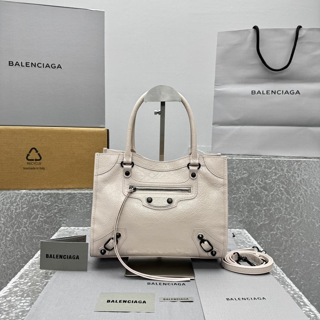 Balenciaga Le City Tote Bag Mini In Almond  - DesignerGu