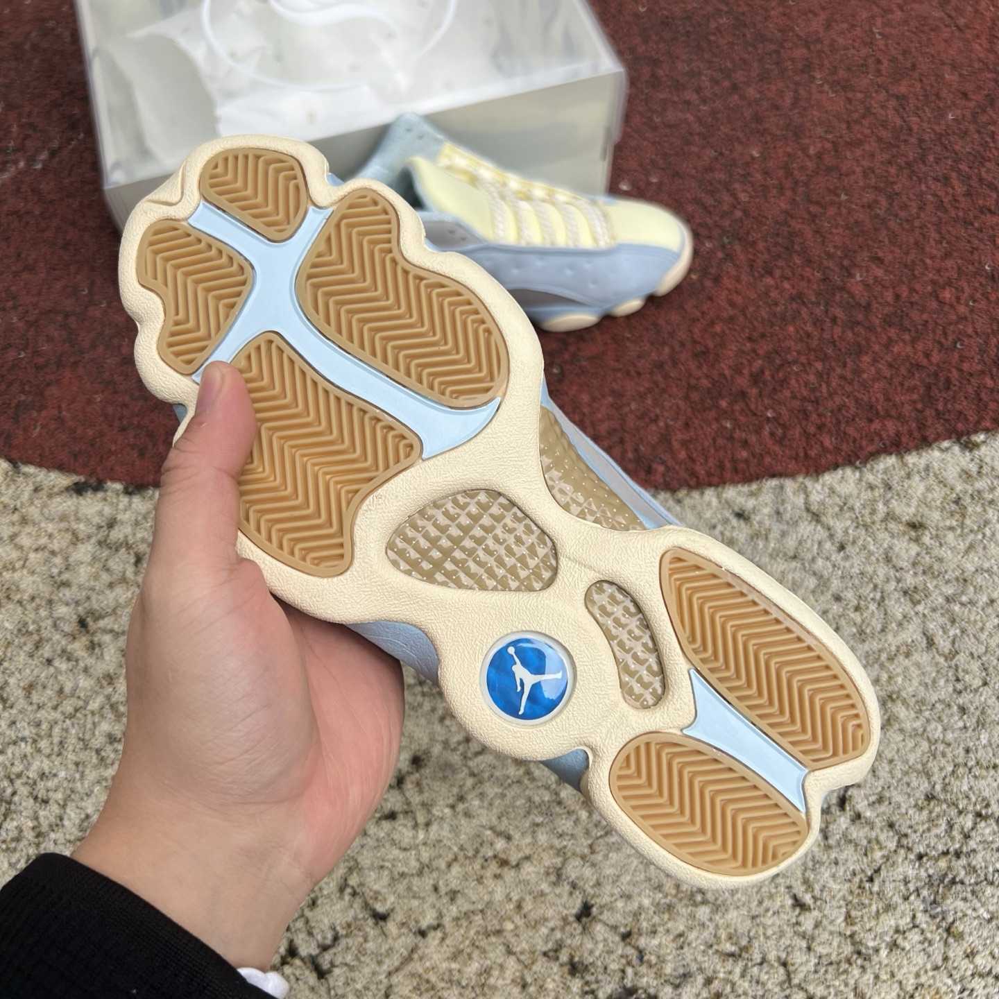 SoleFly x Air Jordan 13 “White/Light Blue” High-Top Lifestyle Sneakers DX5763-100 - DesignerGu