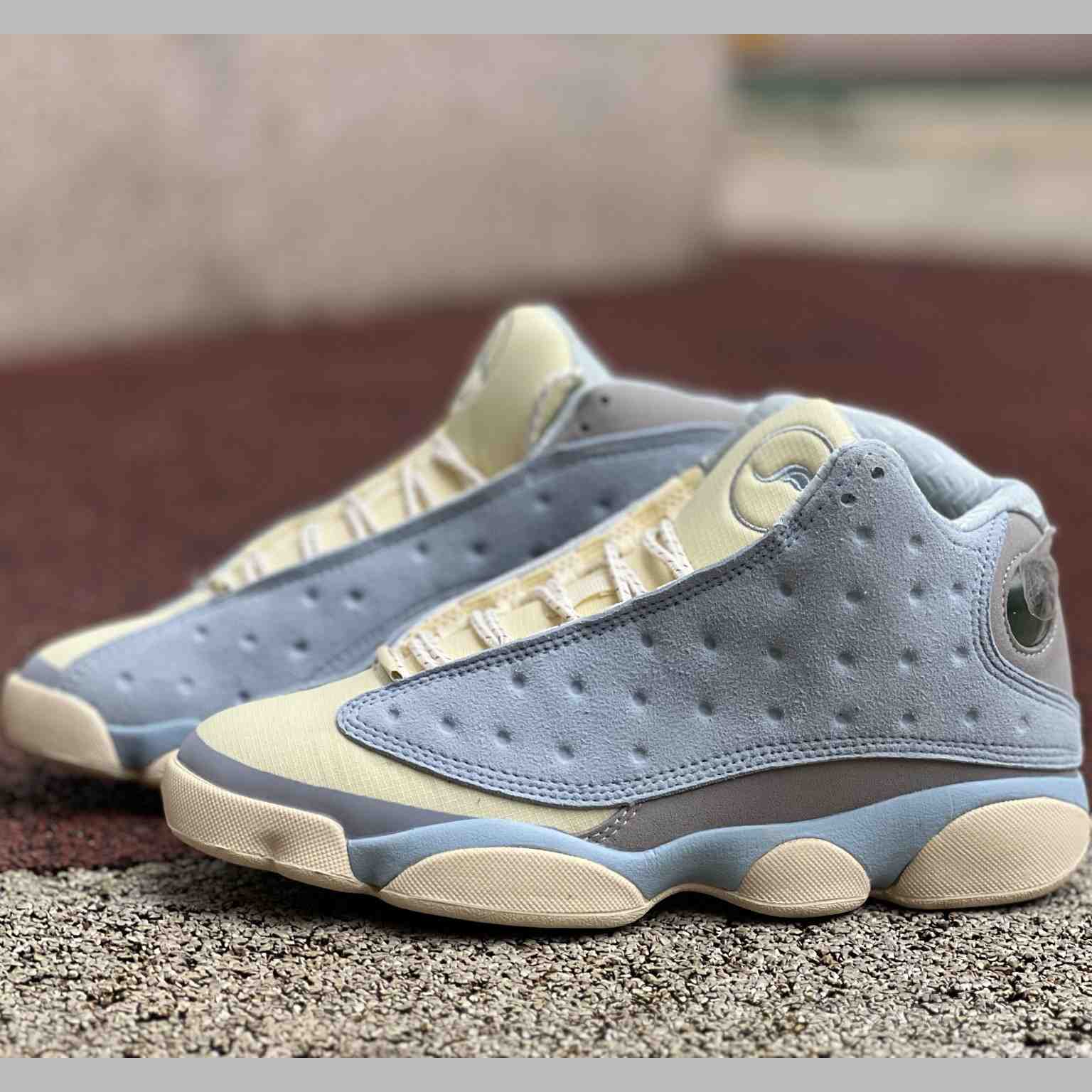 SoleFly x Air Jordan 13 “White/Light Blue” High-Top Lifestyle Sneakers DX5763-100 - DesignerGu