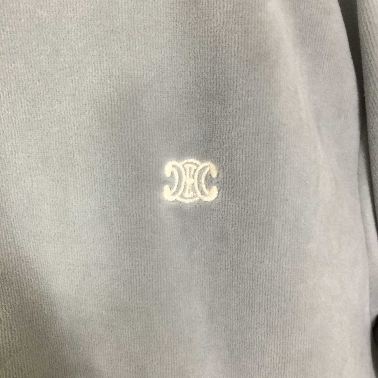 Celine Teddy Tracksuit Jacket In Velvet Jersey - DesignerGu