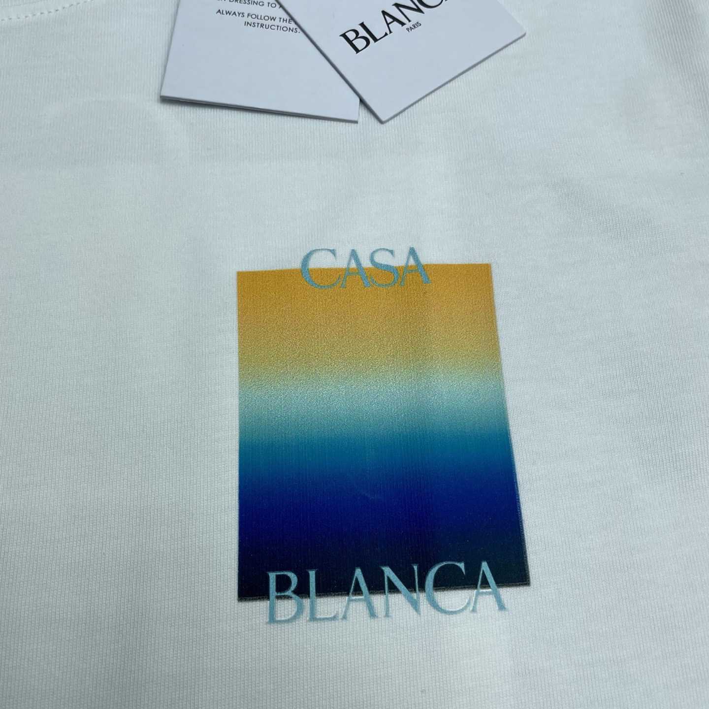 Casablanca Gradient Square Short Sleeve T-Shirt   C1102 - DesignerGu