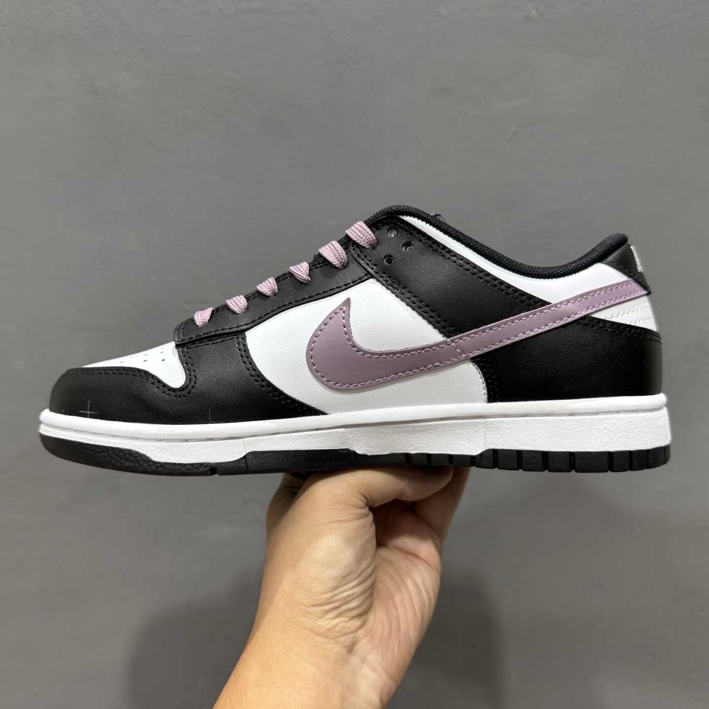 Nike SB Dunk Low Black/White with Purple Swoosh Casual Skate Shoes DD1391-100 - DesignerGu