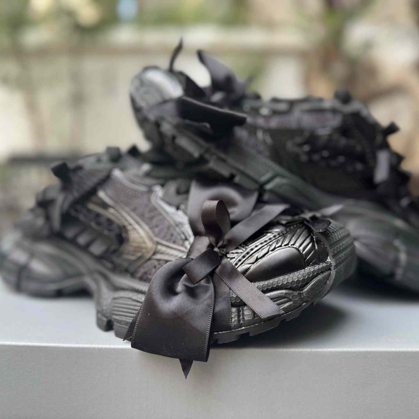 Balenciaga 3XL Mule “Black” Distressed Closed-Toe Half Slip-On Sneaker  - DesignerGu