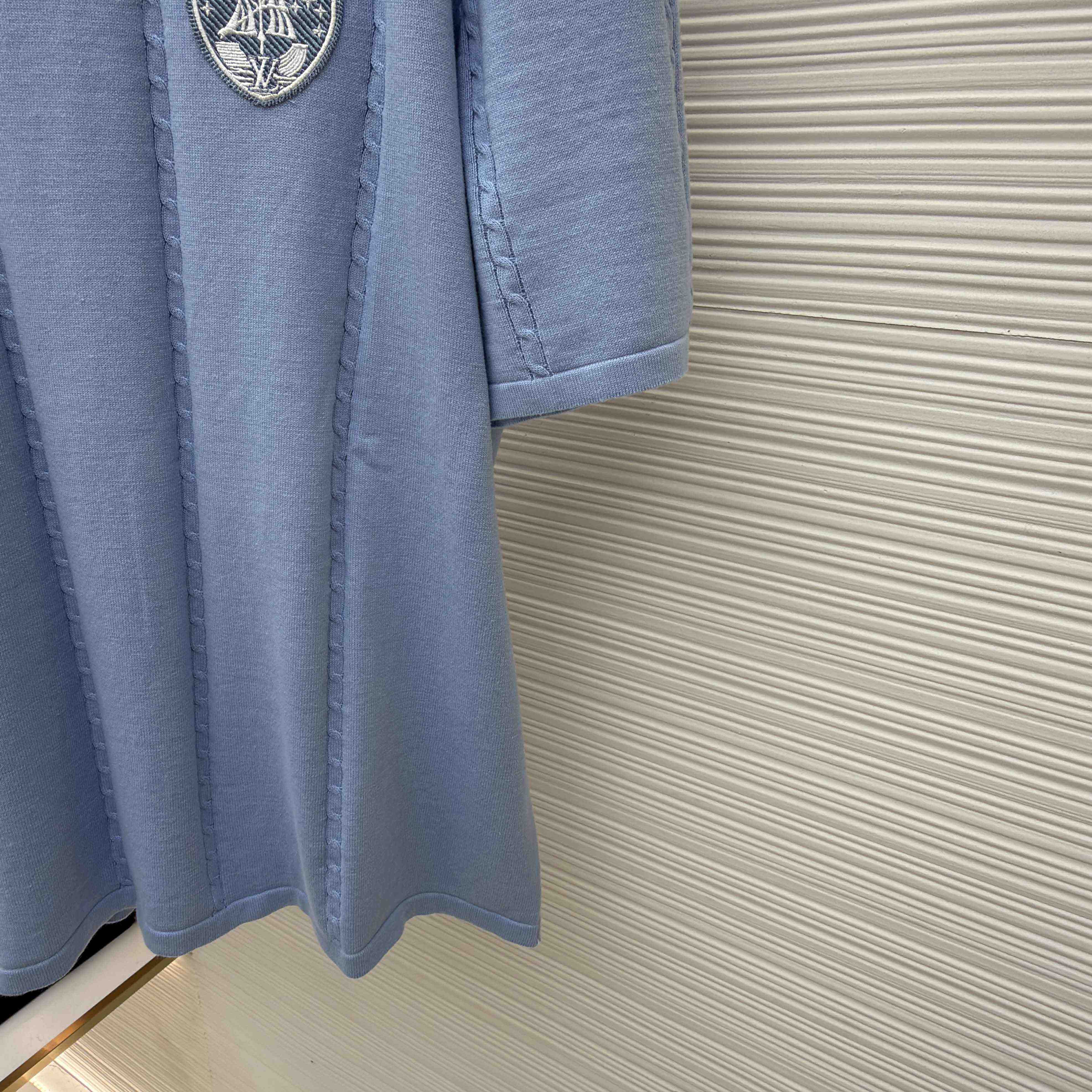 Louis Vuitton Silk-Cotton Short-Sleeved Crewneck   1AIJYL - DesignerGu