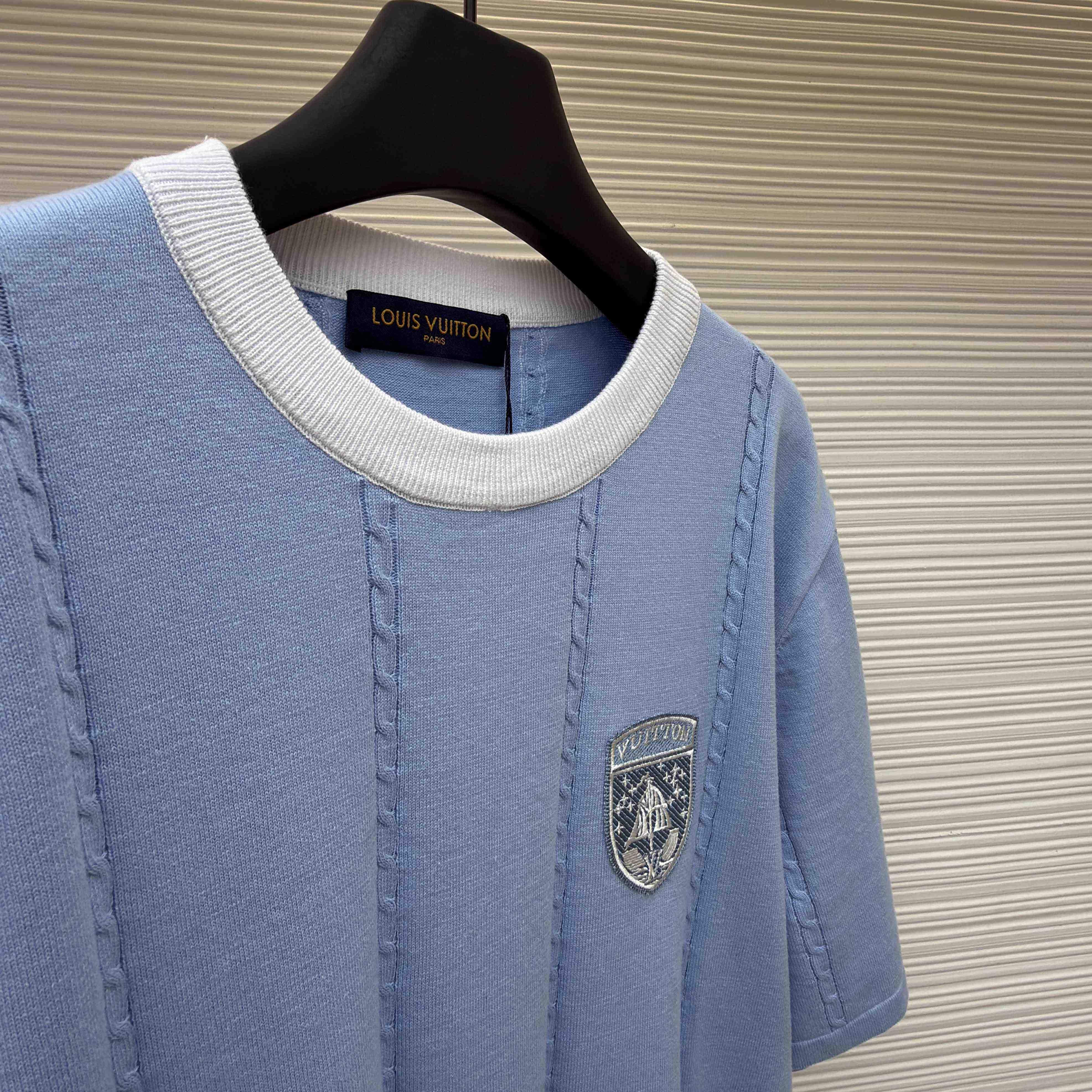 Louis Vuitton Silk-Cotton Short-Sleeved Crewneck   1AIJYL - DesignerGu