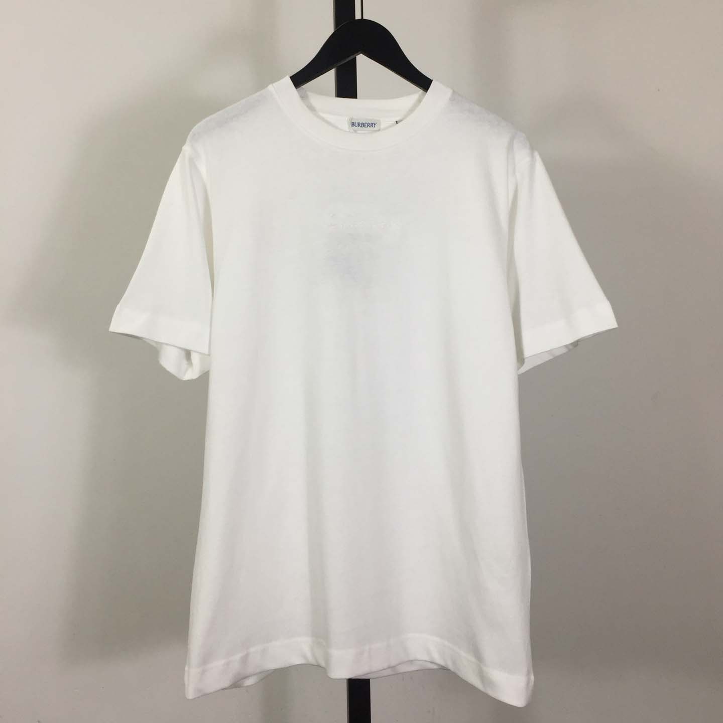 Burberry Check Cursive Logo Cotton T-shirt - DesignerGu