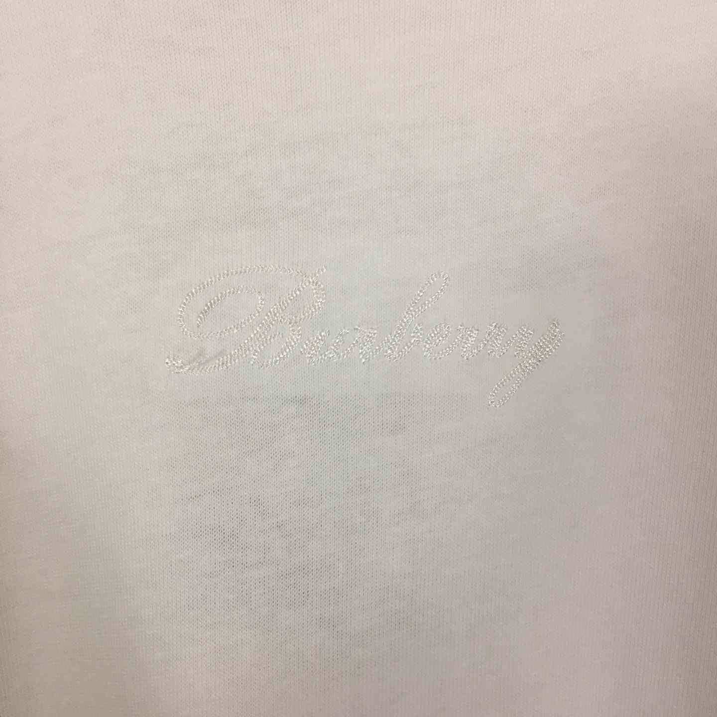 Burberry Check Cursive Logo Cotton T-shirt - DesignerGu