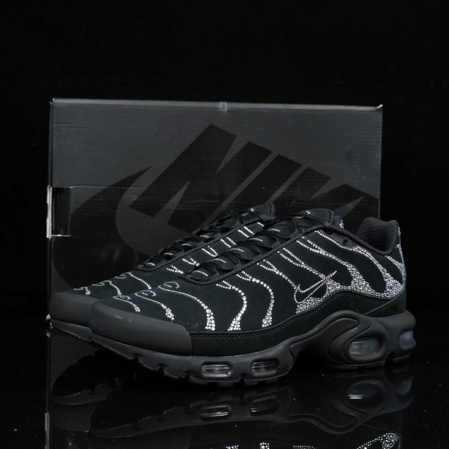 Nike Swarovski x WMNS Air Max Plus “Moonlight” Black/Silver Diamond Casual Running Shoes FZ4237-001 - DesignerGu