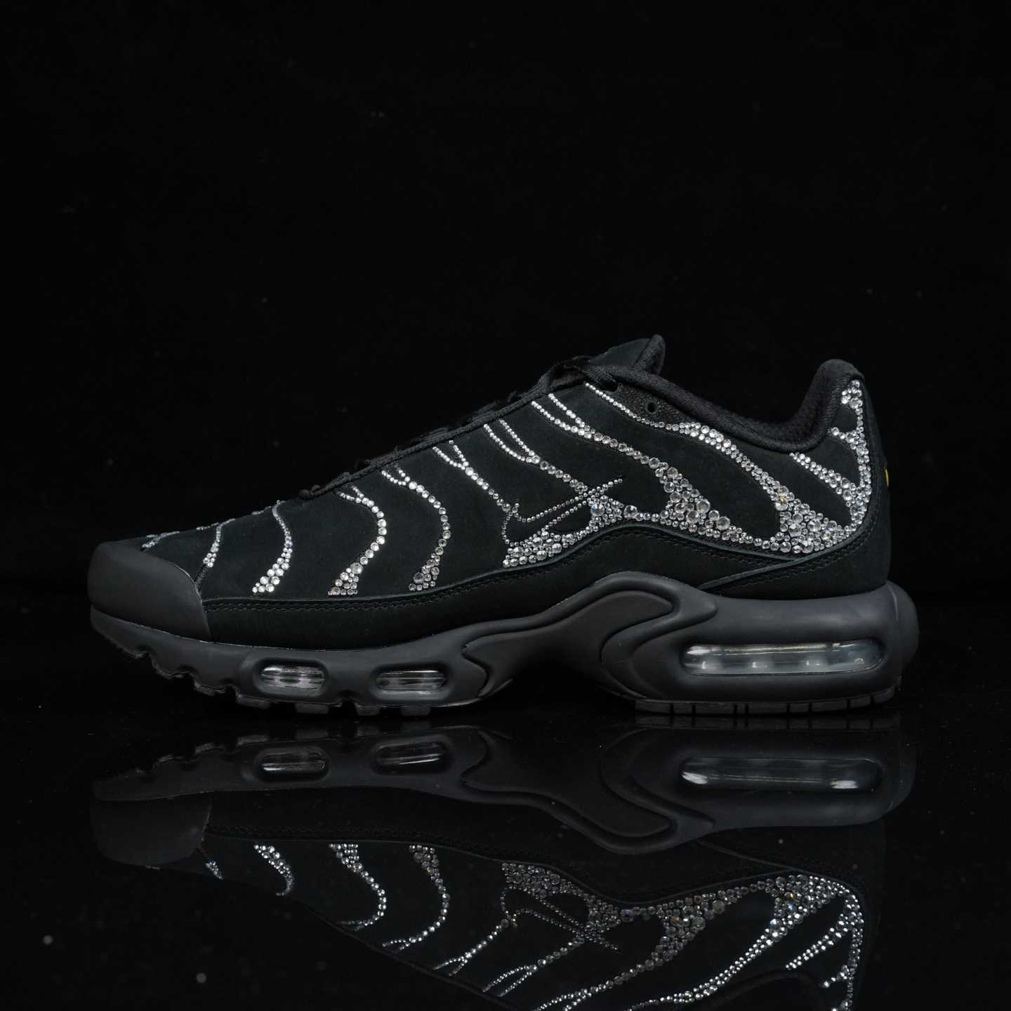 Nike Swarovski x WMNS Air Max Plus “Moonlight” Black/Silver Diamond Casual Running Shoes FZ4237-001 - DesignerGu