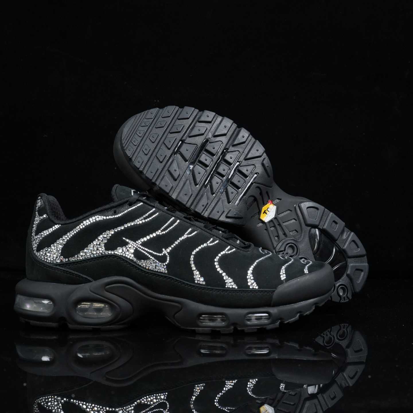 Nike Swarovski x WMNS Air Max Plus “Moonlight” Black/Silver Diamond Casual Running Shoes FZ4237-001 - DesignerGu