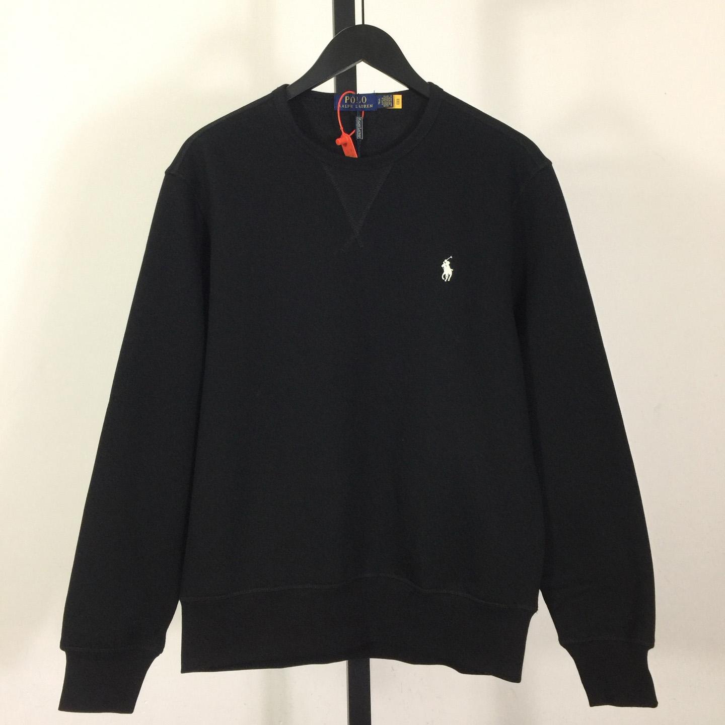 Ralph Lauren Black Cotton-blend Crewneck - DesignerGu