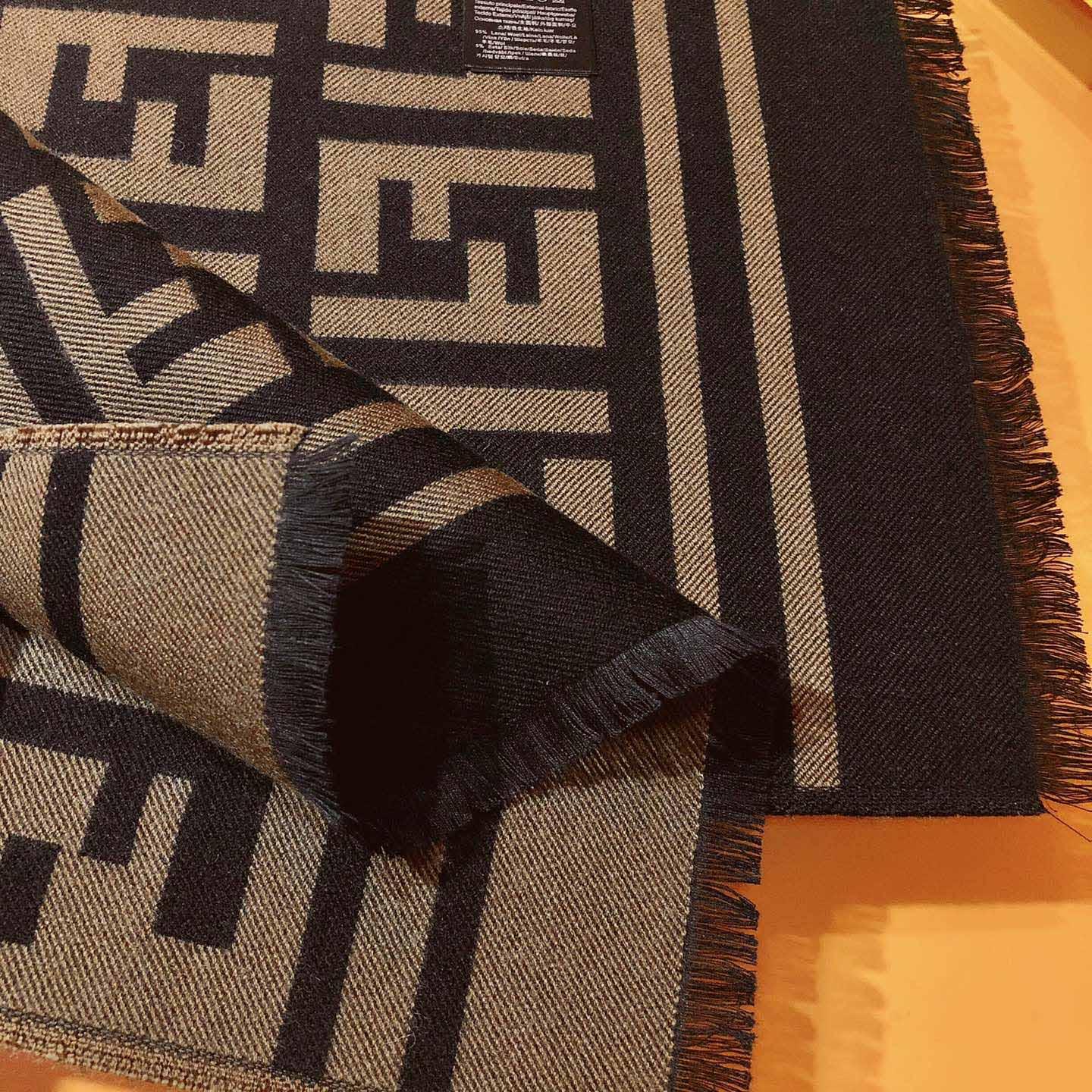 Fendi Scarf Wool Brown - DesignerGu