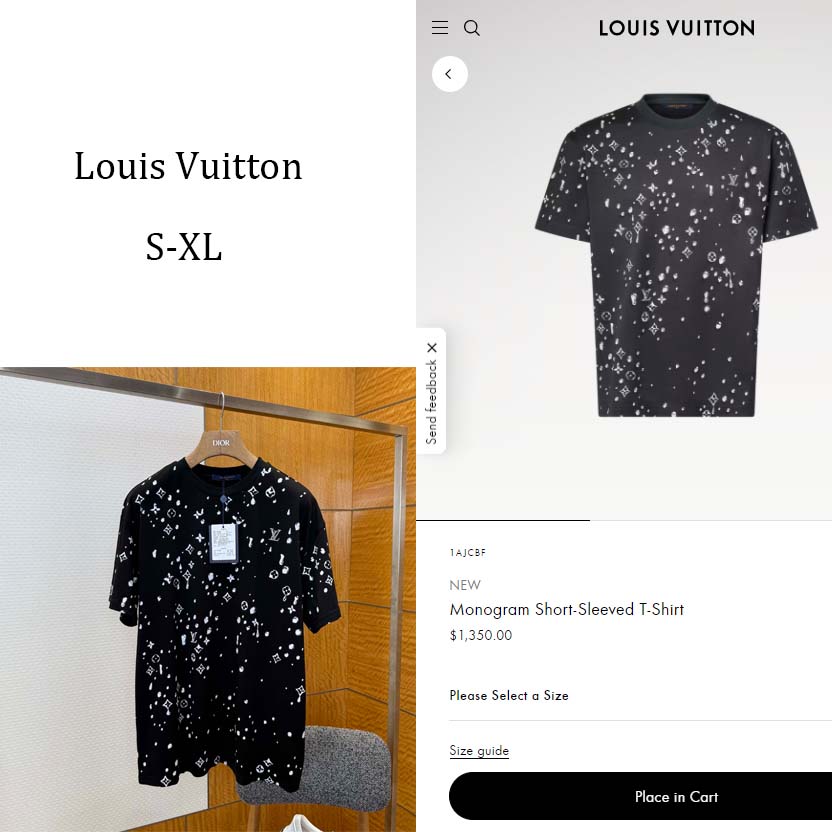 Louis Vuitton Monogram Short-Sleeved T-Shirt   1AJCBF - DesignerGu