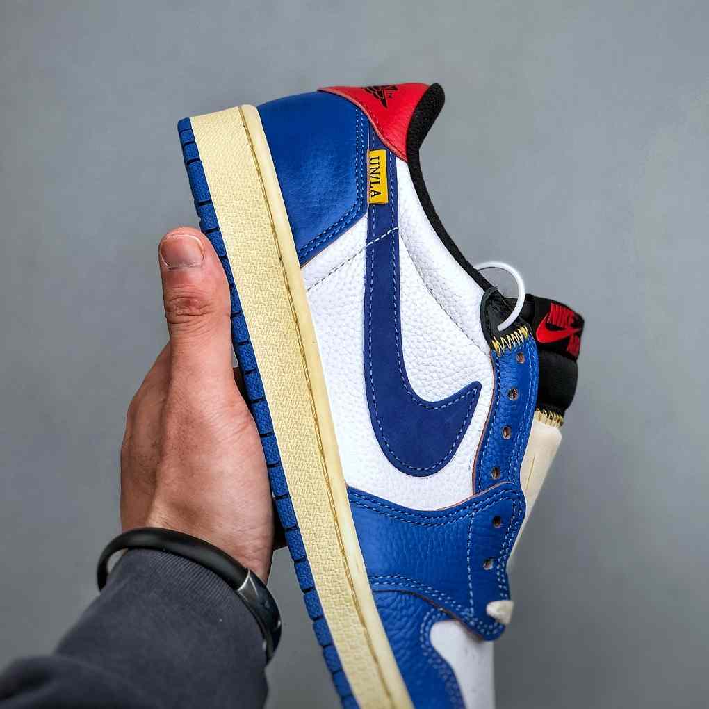 Union LA x Air Jordan 1 Low “White Blue Patchwork” HQ6998-146 - DesignerGu