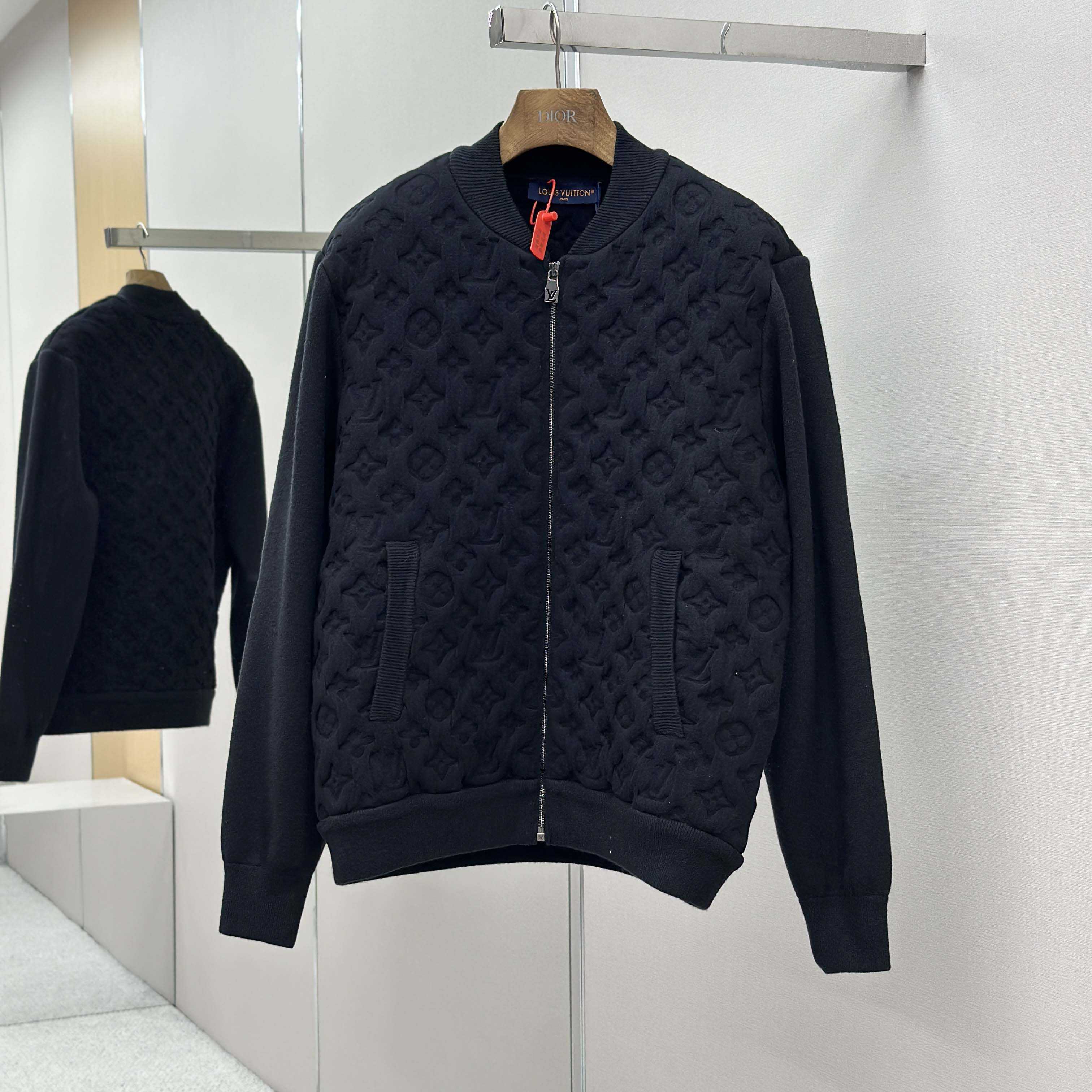 Louis Vuitton Monogram Padded Wool Blend Bomber   1AGJV7 - DesignerGu