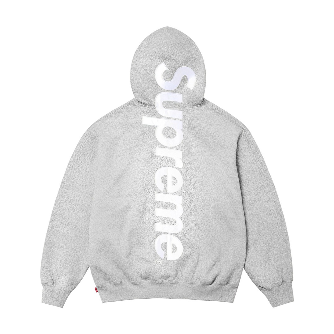 Supreme Satin Appliqué Hooded Sweatshirt - DesignerGu