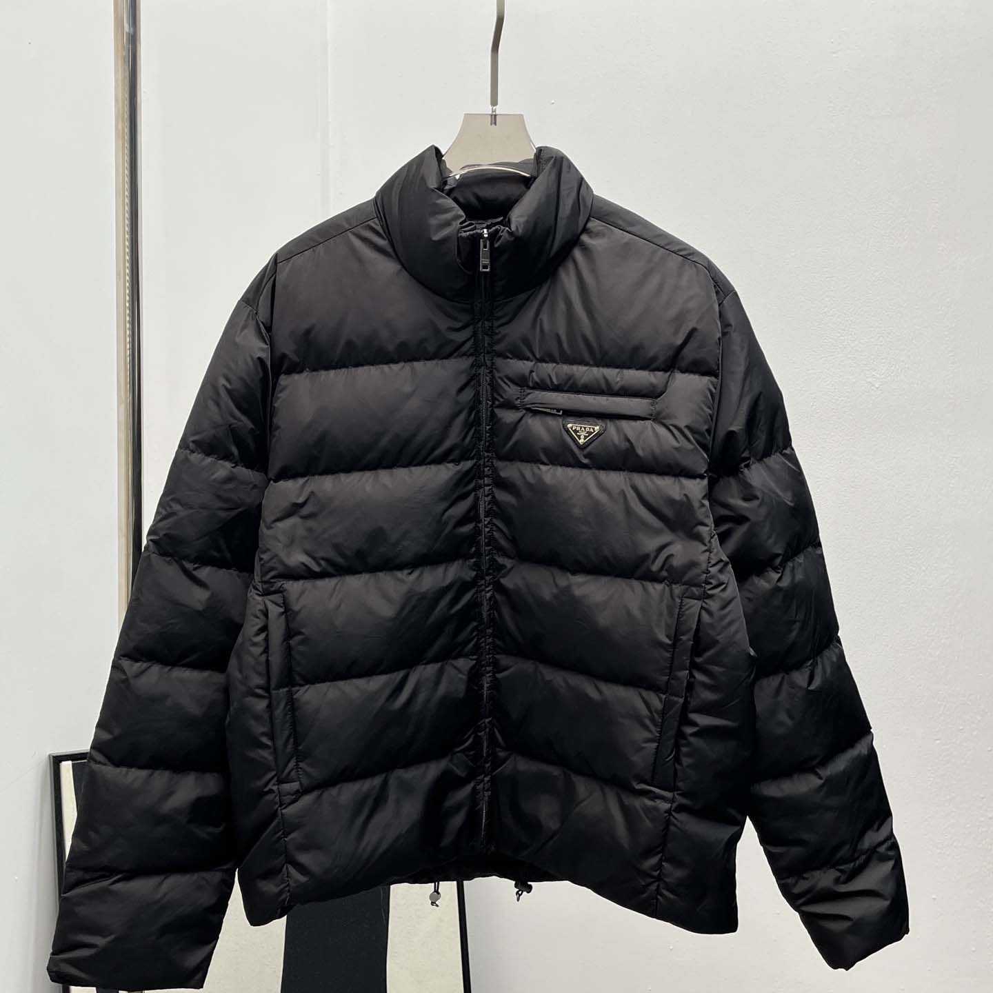 Prada Re-nylon Down Jacket In Black - DesignerGu