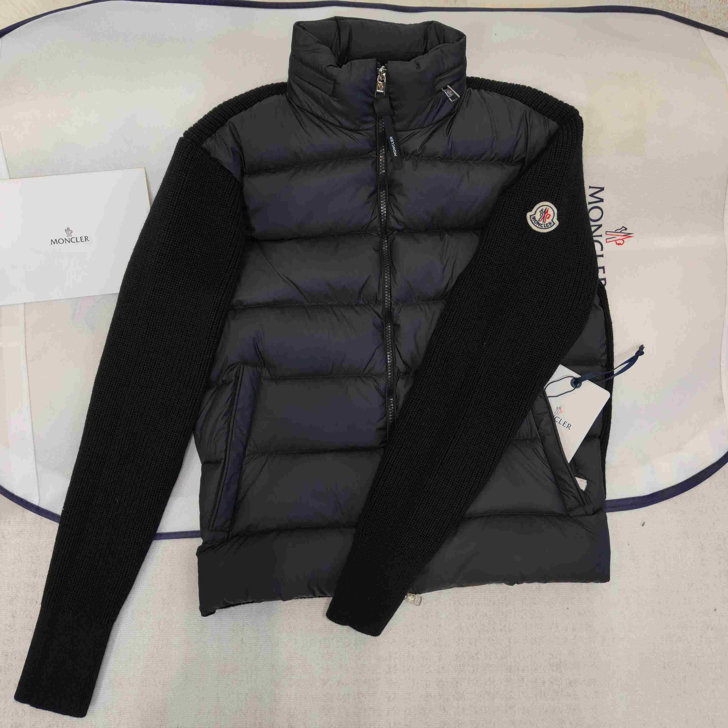 Moncler Padded Wool & Cashmere Zip-Up Cardigan - DesignerGu