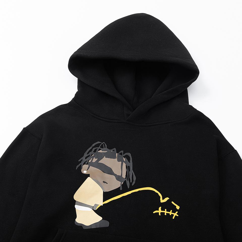 Travis Scott Cactus Jack x CPFM Rodeo Track 8 Hoodie In Black - DesignerGu