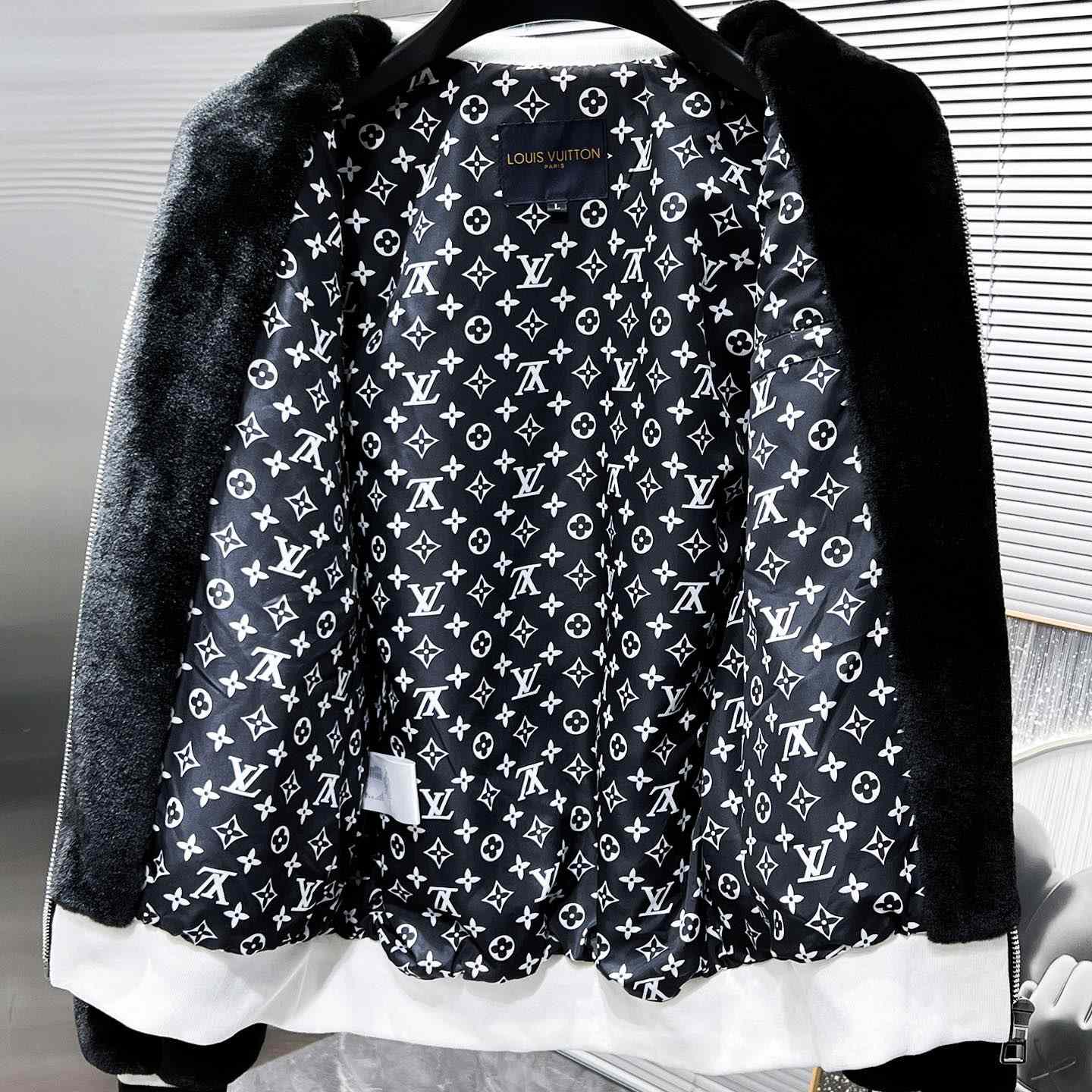 Louis Vuitton Mink Bomber  - DesignerGu
