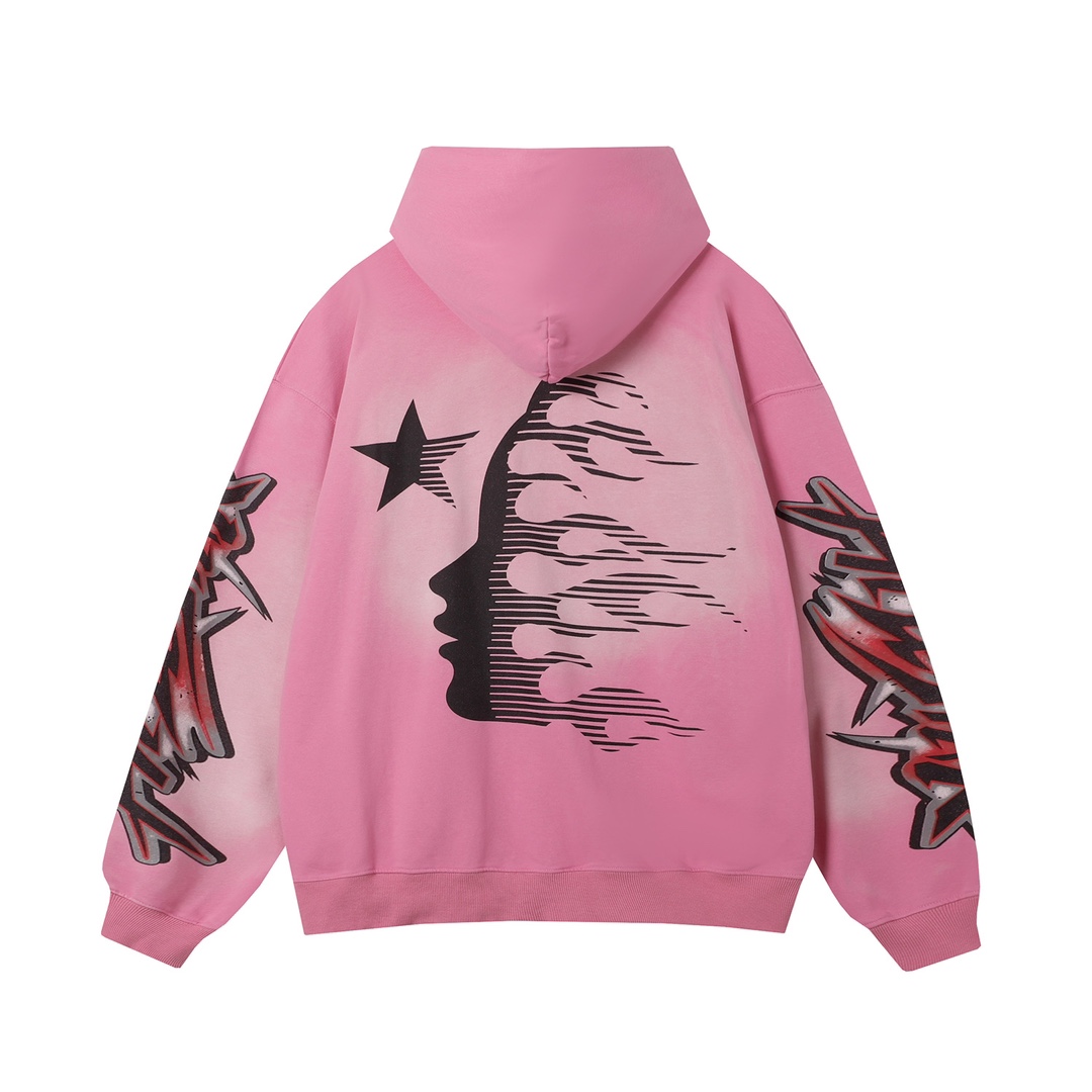Hellstar Brainwashed Without Brain Hoodie 'Pink' - DesignerGu