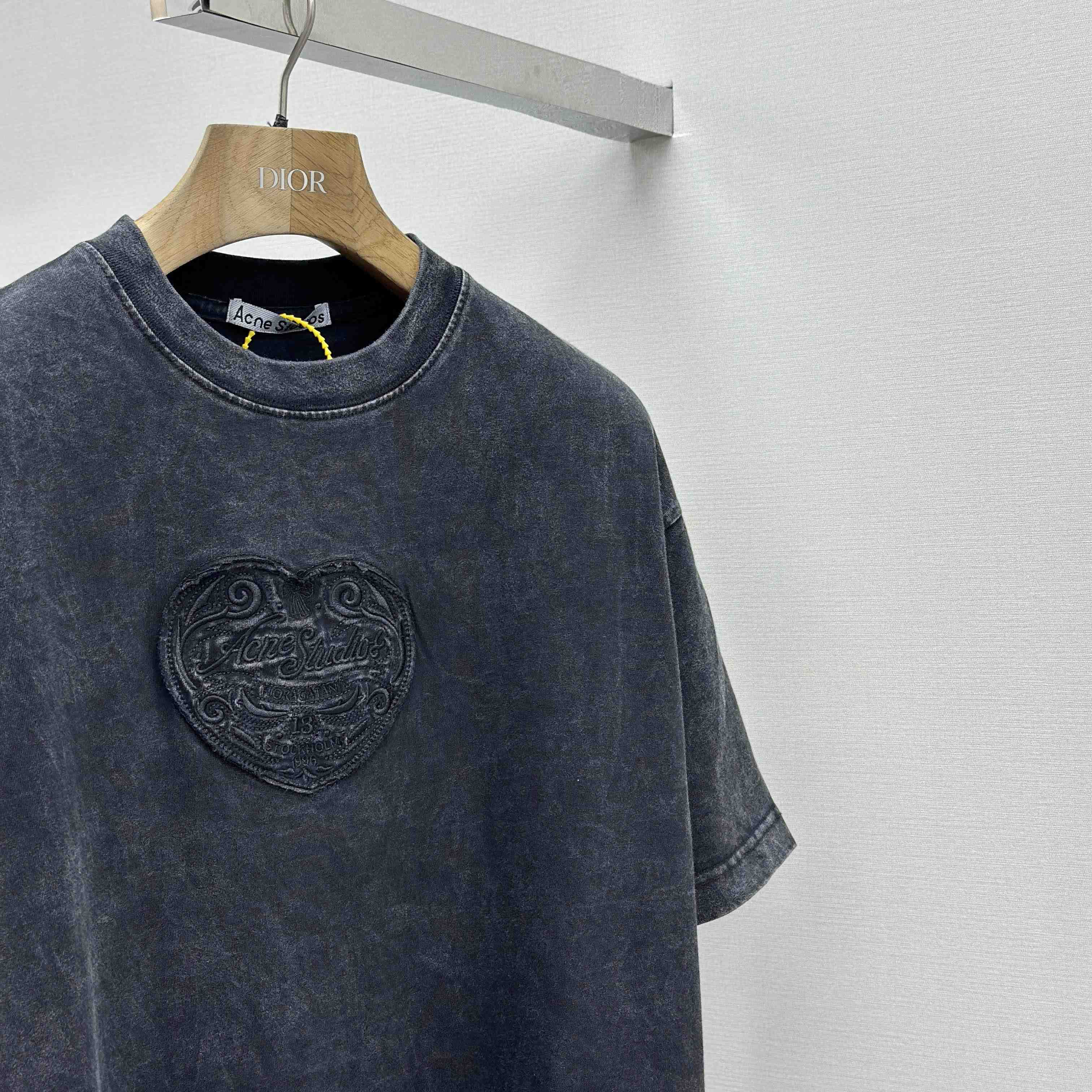 Acne Studios Logo T-shirt - Faded black - DesignerGu