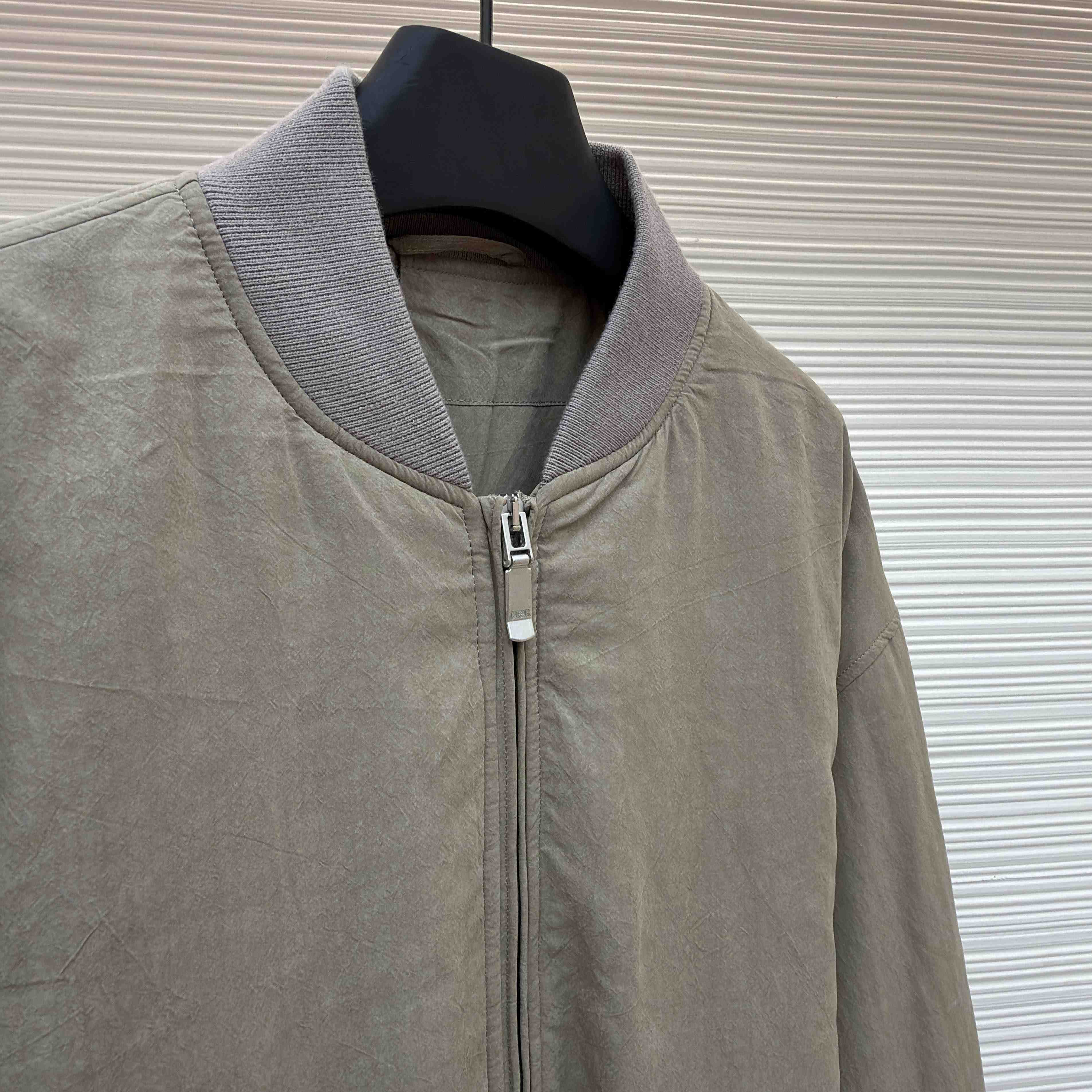 Dior x Stone Island Habotai Silk Blend Bomber Jacket Black  - DesignerGu