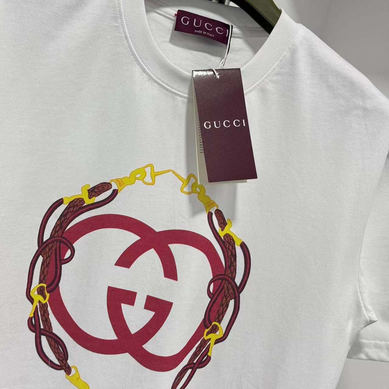 Gucci Printed Cotton Jersey T-shirt - DesignerGu
