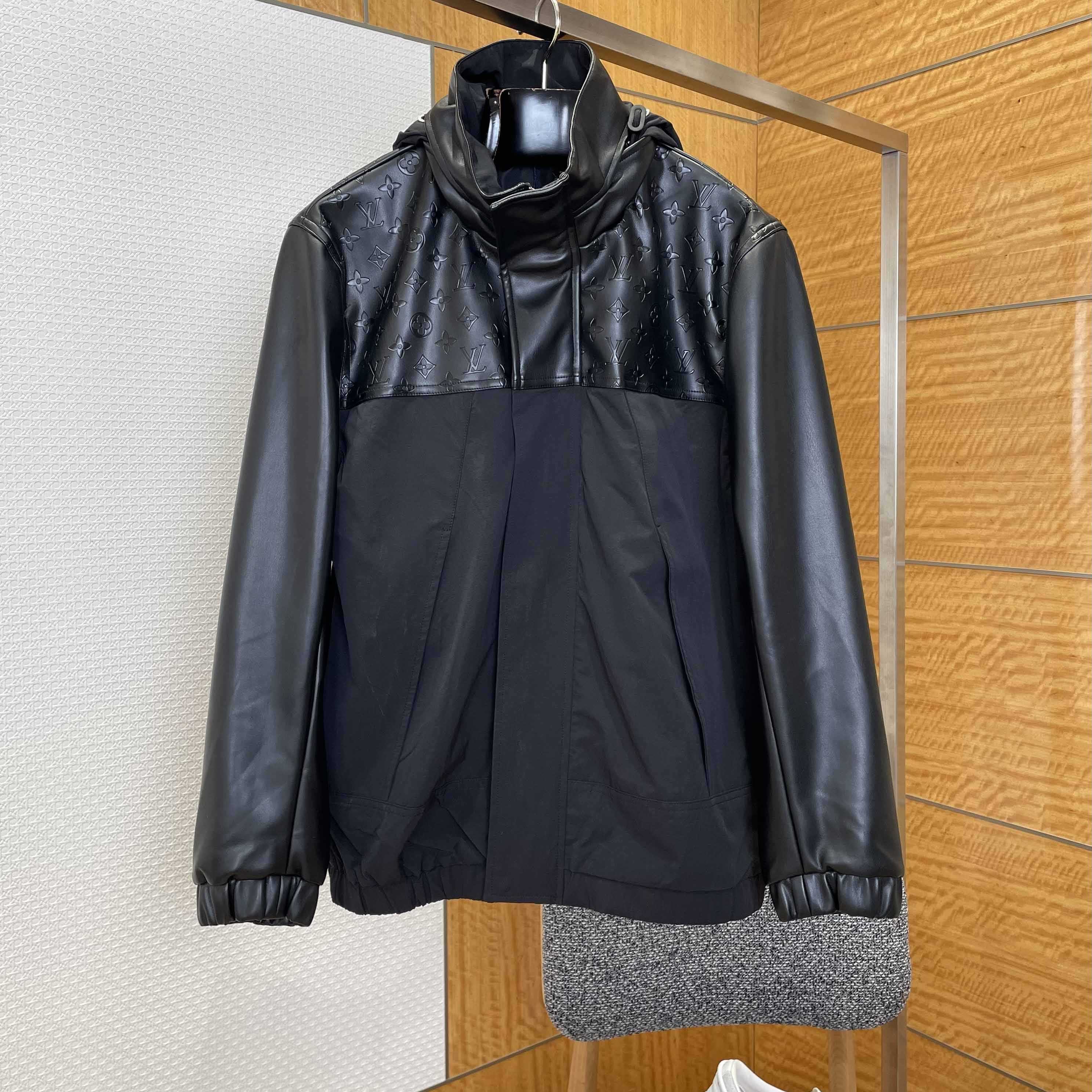 Louis Vuitton Leather Mix Windbreaker   1AJBS9 - DesignerGu